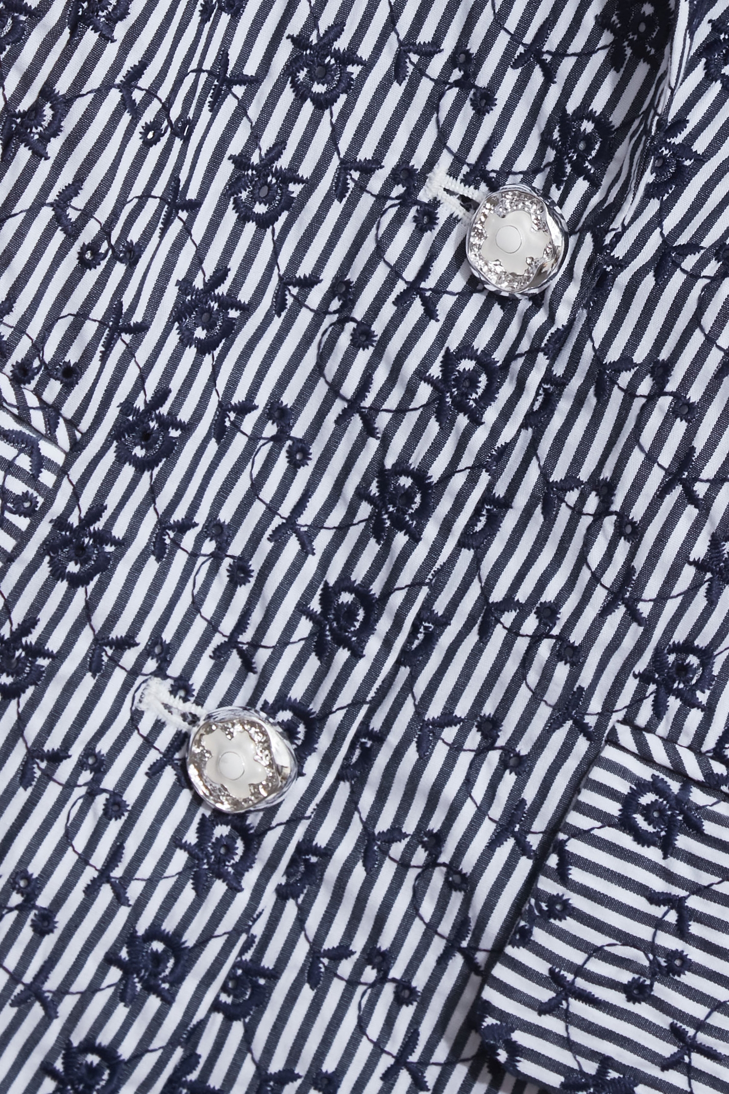 Navy Floral Embroidery Detail BlazerNavy Floral Embroidery Detail Blazer,Jackets,Embroidered,Outerwear,Stripe,Season (AW) Look,Blazers