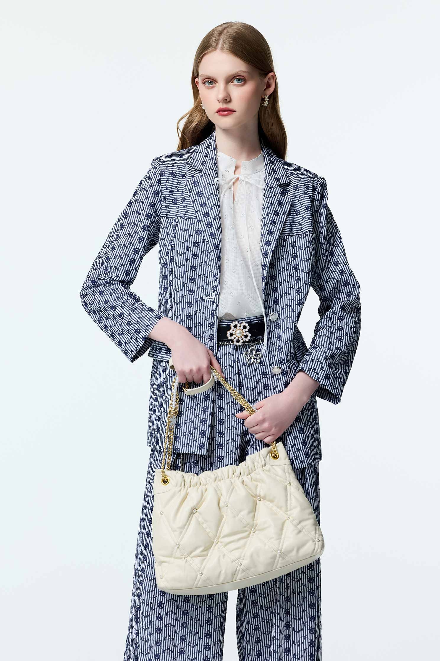 Navy Floral Embroidery Detail BlazerNavy Floral Embroidery Detail Blazer,Jackets,Embroidered,Outerwear,Stripe,Season (AW) Look,Blazers