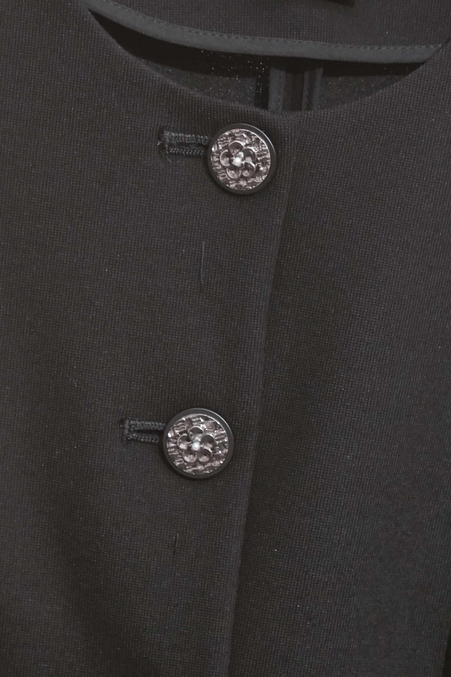 Contrast Rose Detail Black JacketContrast Rose Detail Black Jacket,Jackets,Outerwear,Season (AW) Look,Knitted,Black outerwear