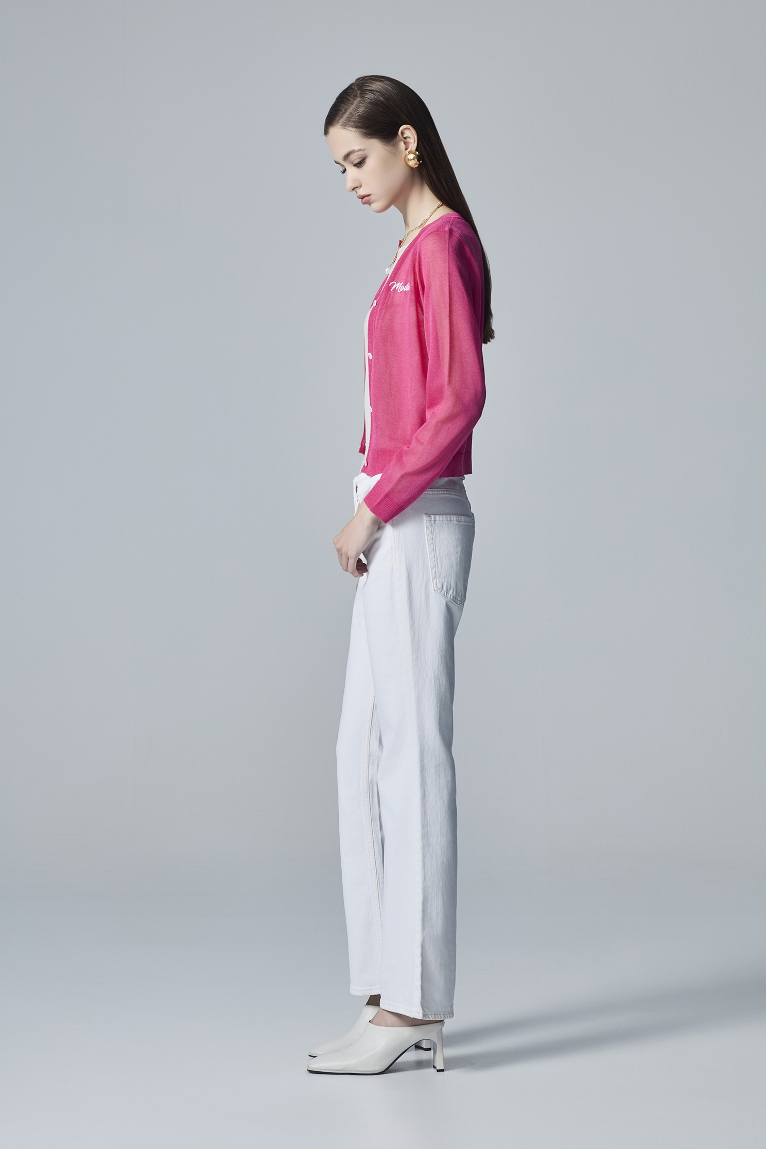 Deep Pink Knit CardiganDeep Pink Knit Cardigan,Jackets,Outerwear,Season (AW) Look,Embroidered,Knitted,Knitted coats