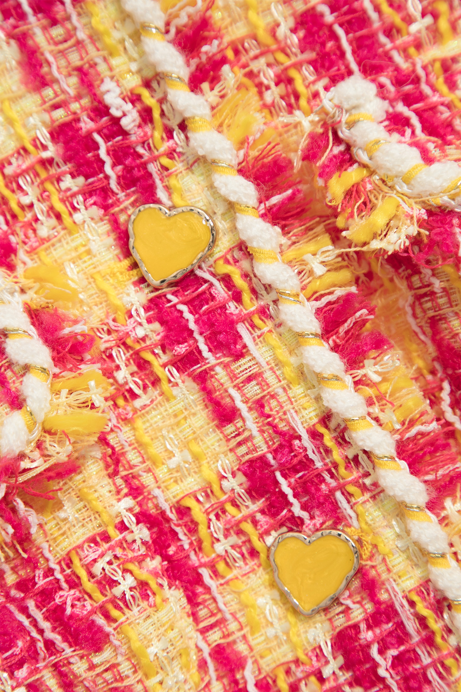 Yellow Red Checkered Tweed JacketYellow Red Checkered Tweed Jacket,Jackets,Season (SS) Look,Plaid