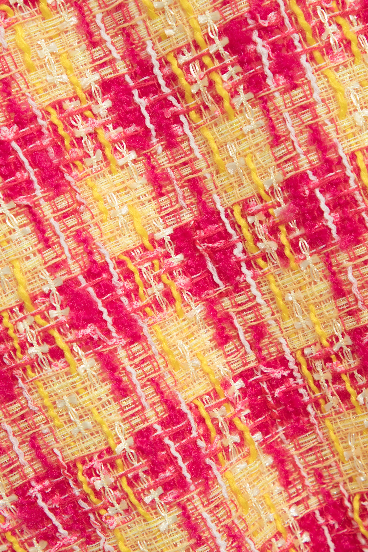 Yellow Red Checkered Tweed JacketYellow Red Checkered Tweed Jacket,Jackets,Season (SS) Look,Plaid