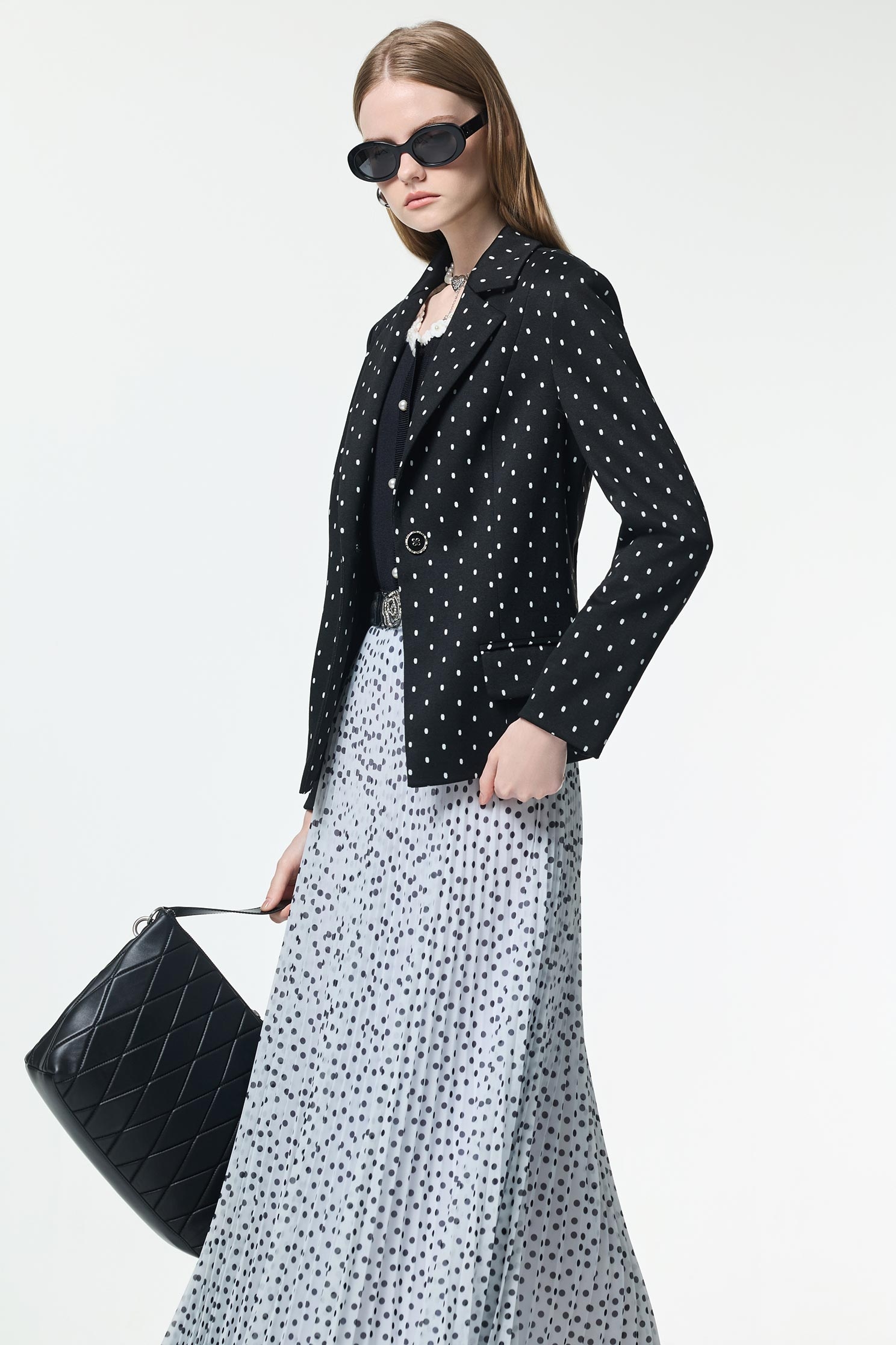 Classic Polka Dot BlazerClassic Polka Dot Blazer,Jackets,Office Looks,Outerwear,dotcollection,Season (AW) Look