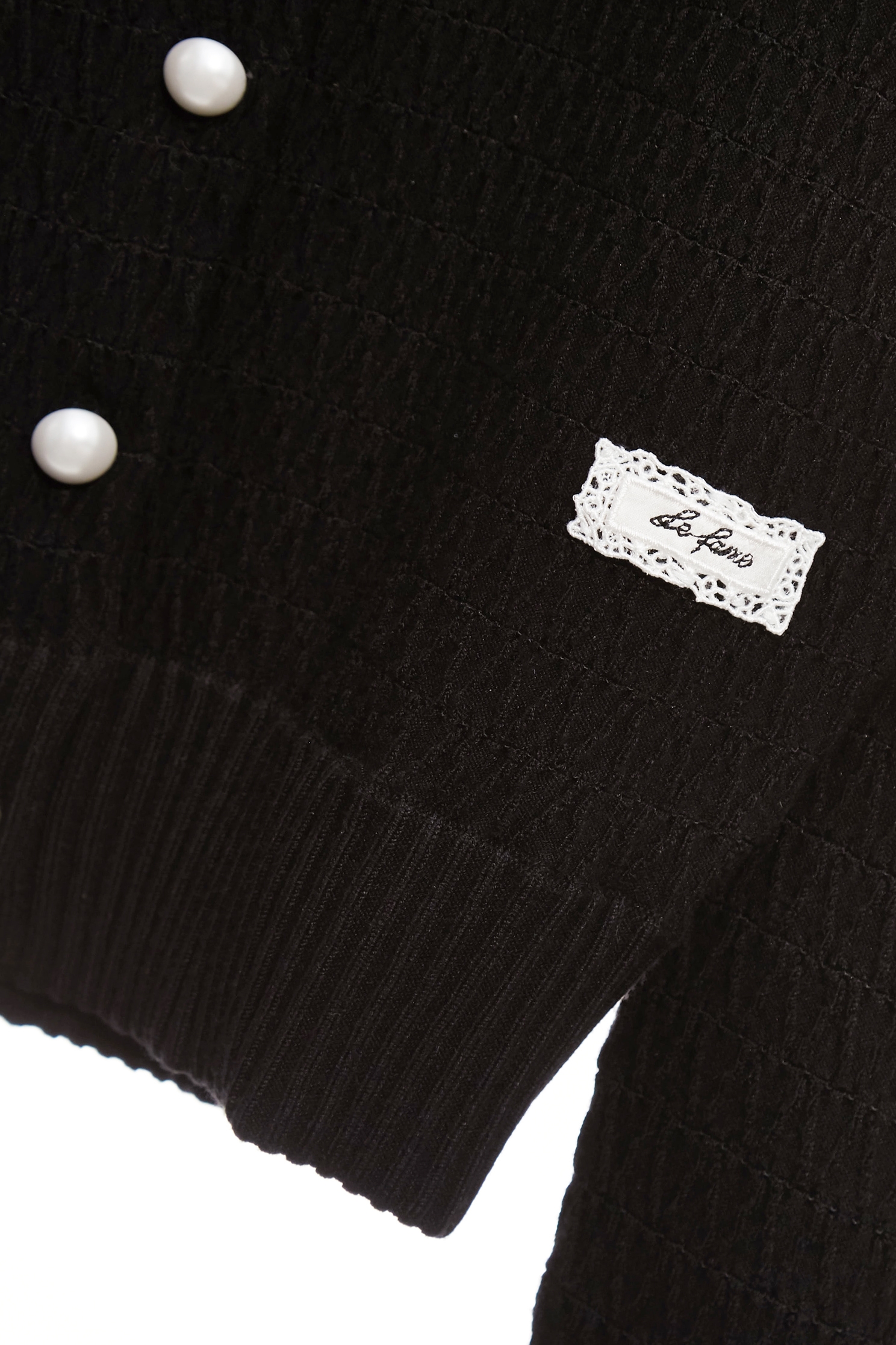 Contrast Ruffle Detail Knit CardiganContrast Ruffle Detail Knit Cardigan,Office Looks,Outerwear,dotcollection,pearl,Season (AW) Look,Valentine,Blouses,Knitted,Knitted coats,Knitted tops