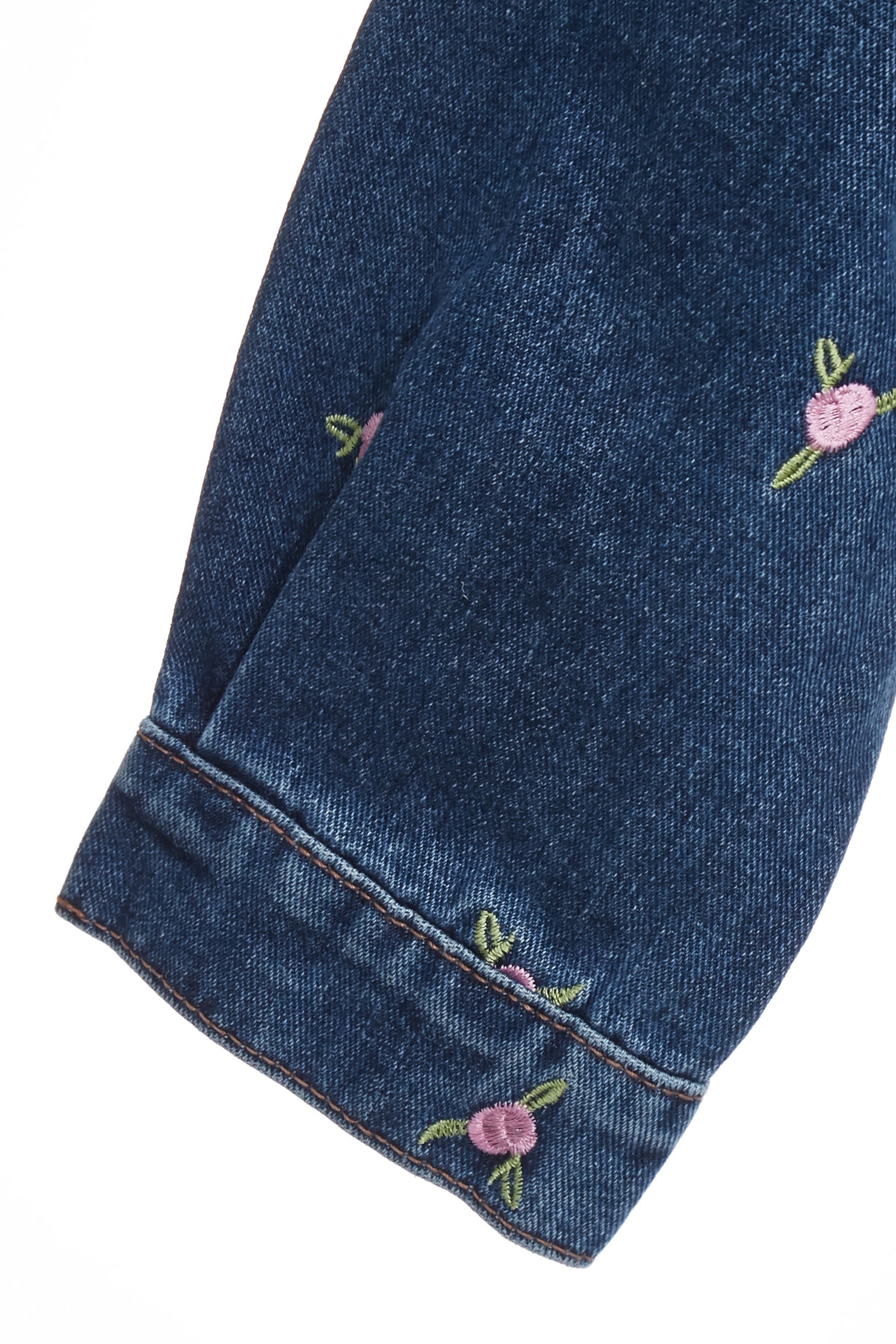 Rose Embroidery Denim JacketRose Embroidery Denim Jacket,Jackets,Embroidered,Outerwear,Denim,Denim Jackets,Season (AW) Look