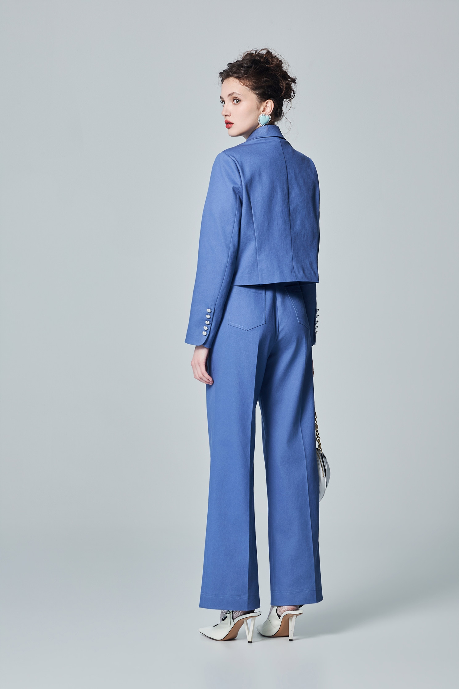 Bow Detail Blue BlazerBow Detail Blue Blazer,Jackets,Outerwear,Season (AW) Look,bows,Blazers