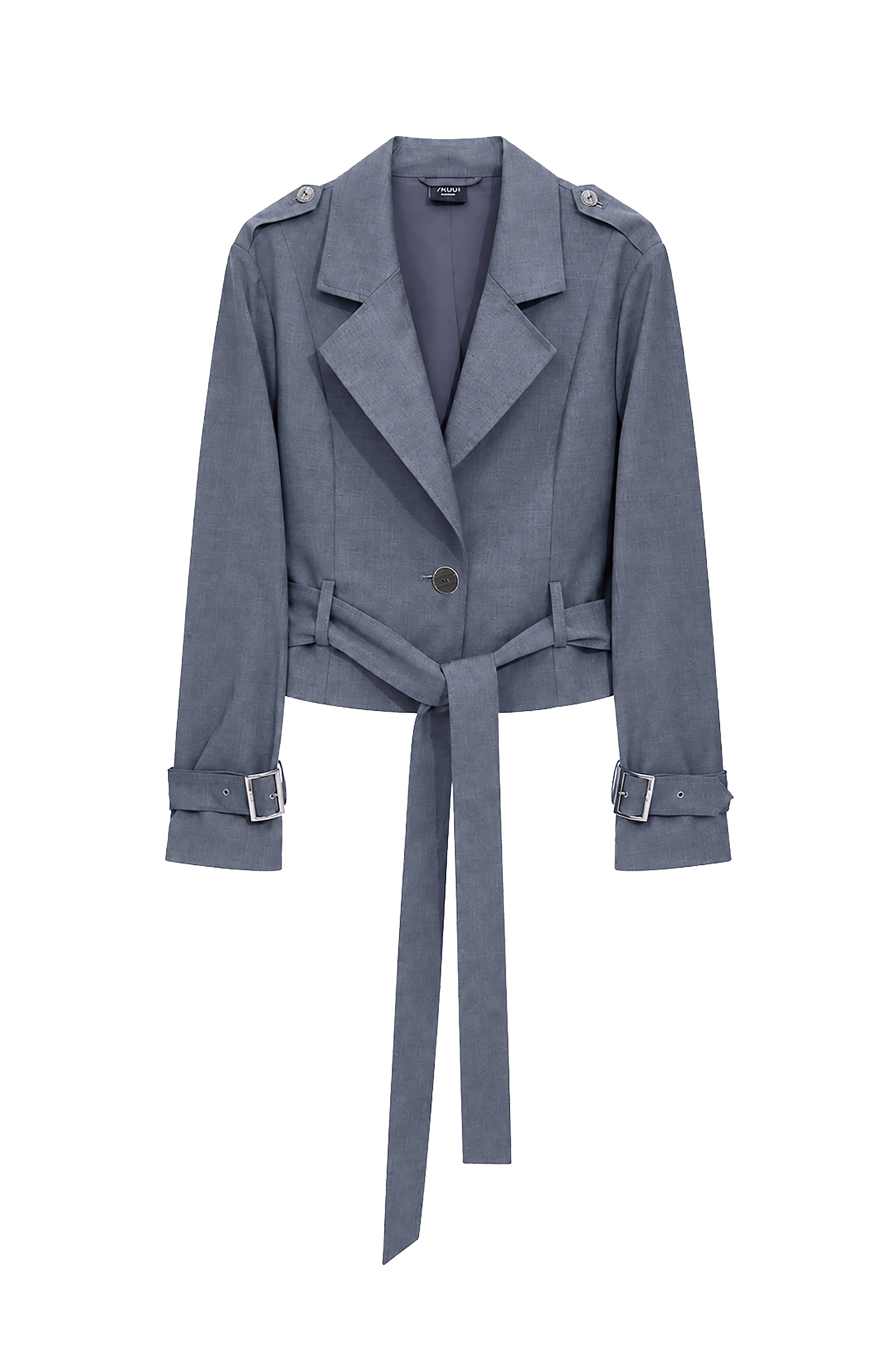 Charcoal Grey Belted BlazerCharcoal Grey Belted Blazer,Jackets,Outerwear,Season (AW) Look,Blazers