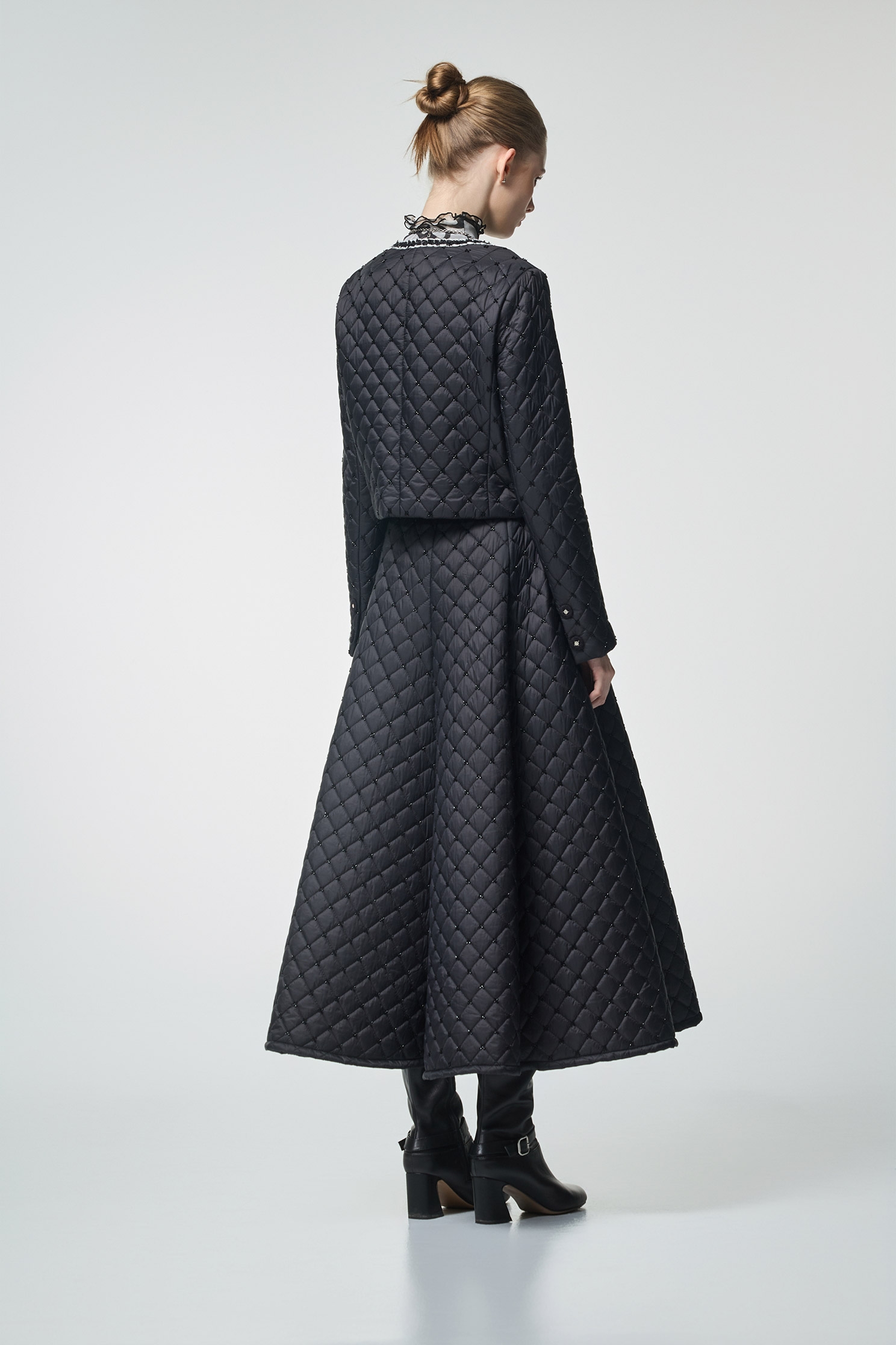 Front Zip Quilted Crop JacketFront Zip Quilted Crop Jacket,Jackets,Office Looks,Outerwear,co-ord sets,Season (AW) Look