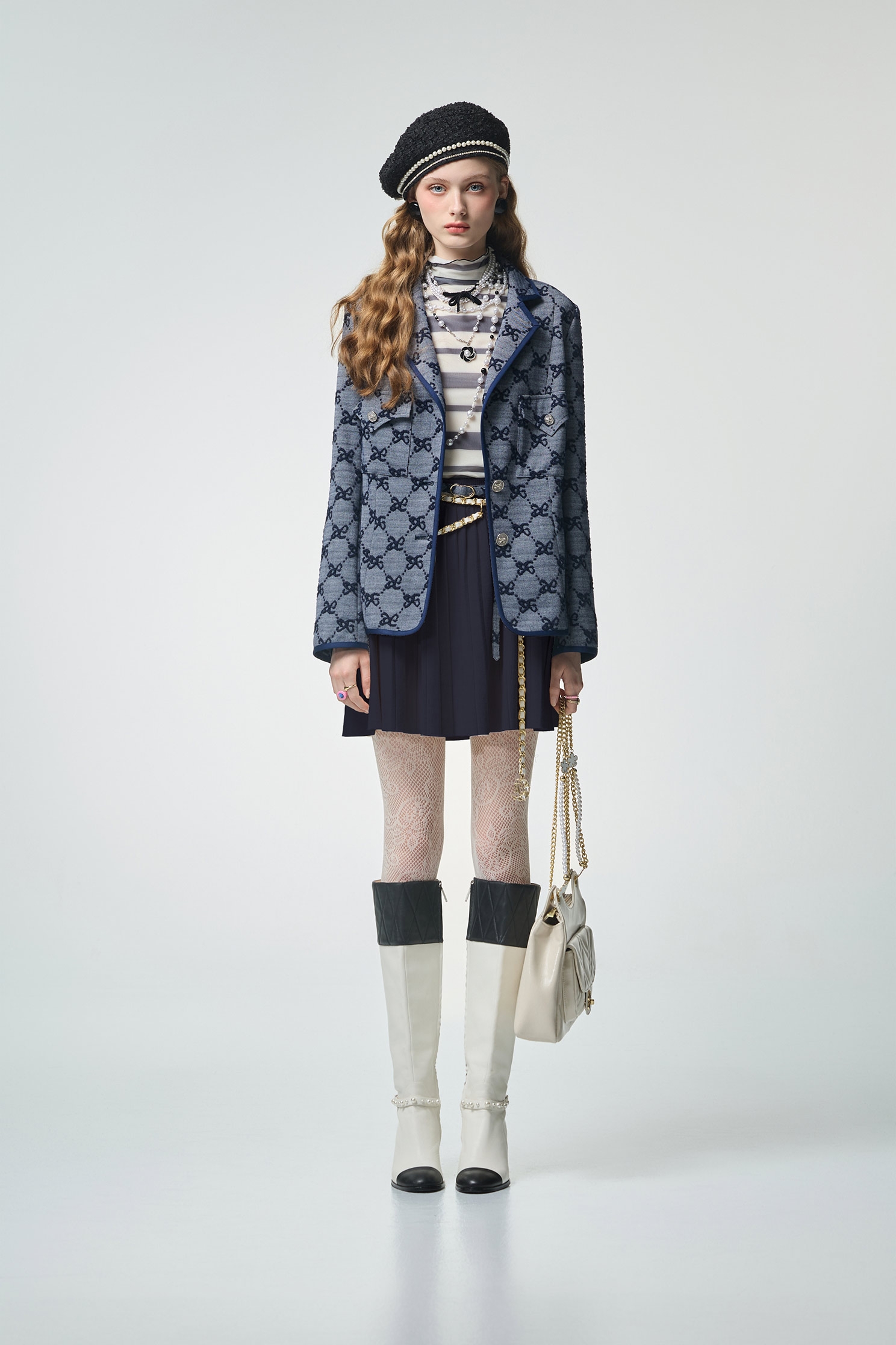 Embroidery Bow Detail BlazerEmbroidery Bow Detail Blazer,Jackets,Outerwear,Season (AW) Look,bows,Blazers