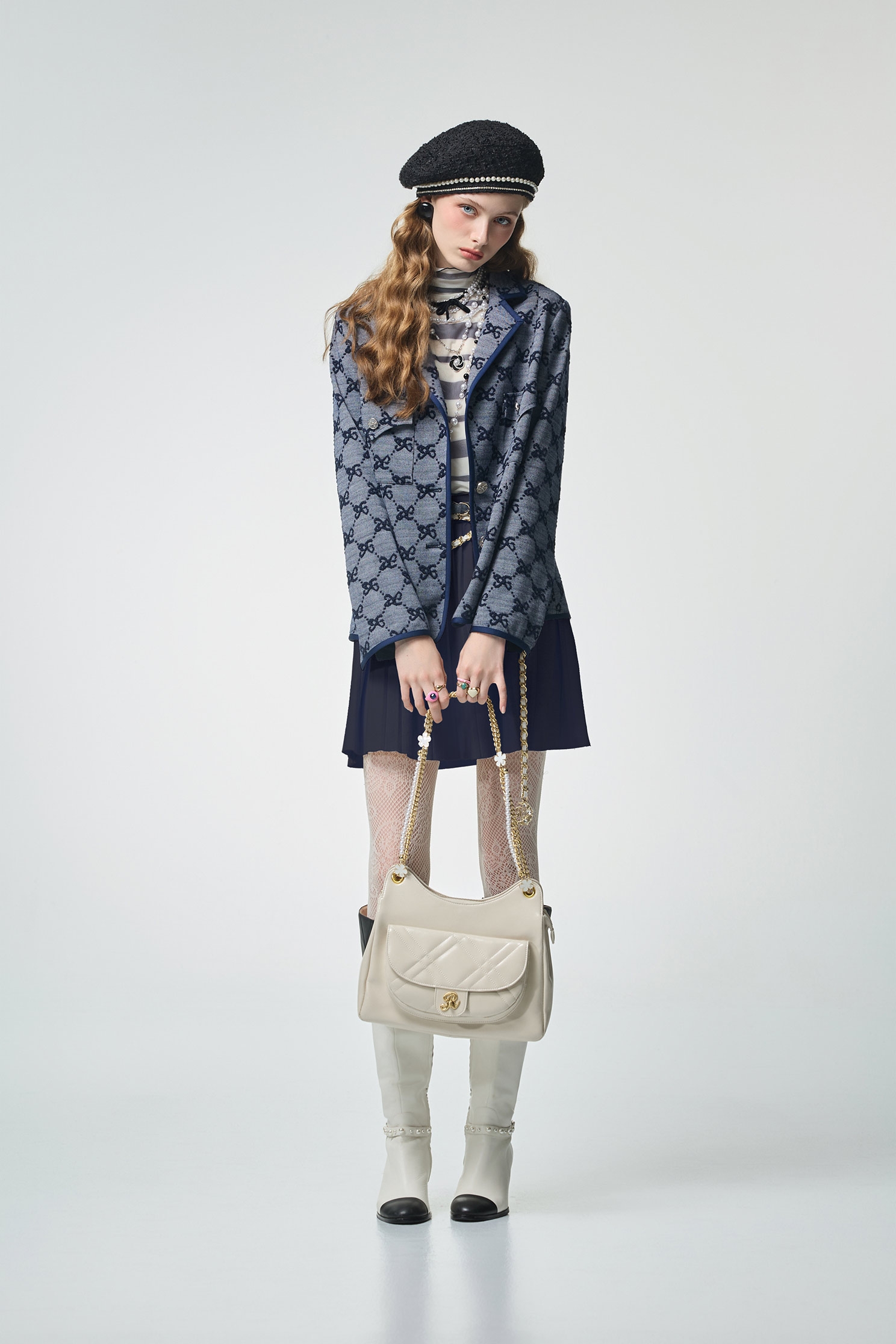 Embroidery Bow Detail BlazerEmbroidery Bow Detail Blazer,Jackets,Outerwear,Season (AW) Look,bows,Blazers