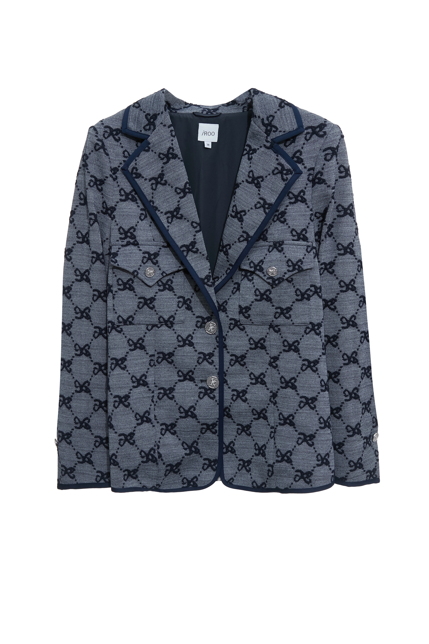 Embroidery Bow Detail BlazerEmbroidery Bow Detail Blazer,Jackets,Outerwear,Season (AW) Look,bows,Blazers