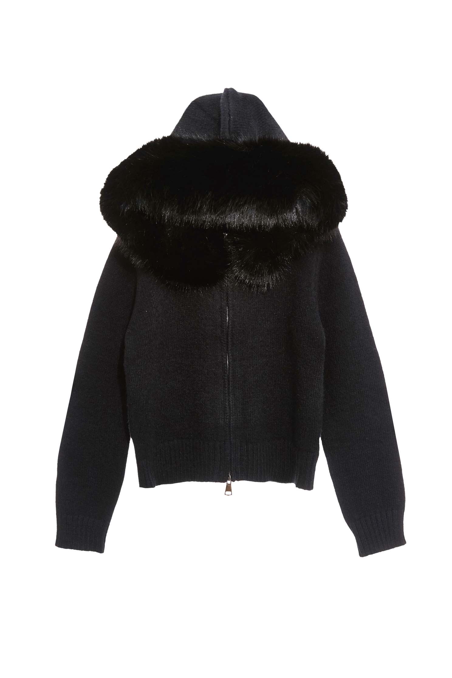 Faux Fur Collar Knit JacketFaux Fur Collar Knit Jacket,Office Looks,Outerwear,Season (AW) Look,Knitted,Knitted coats