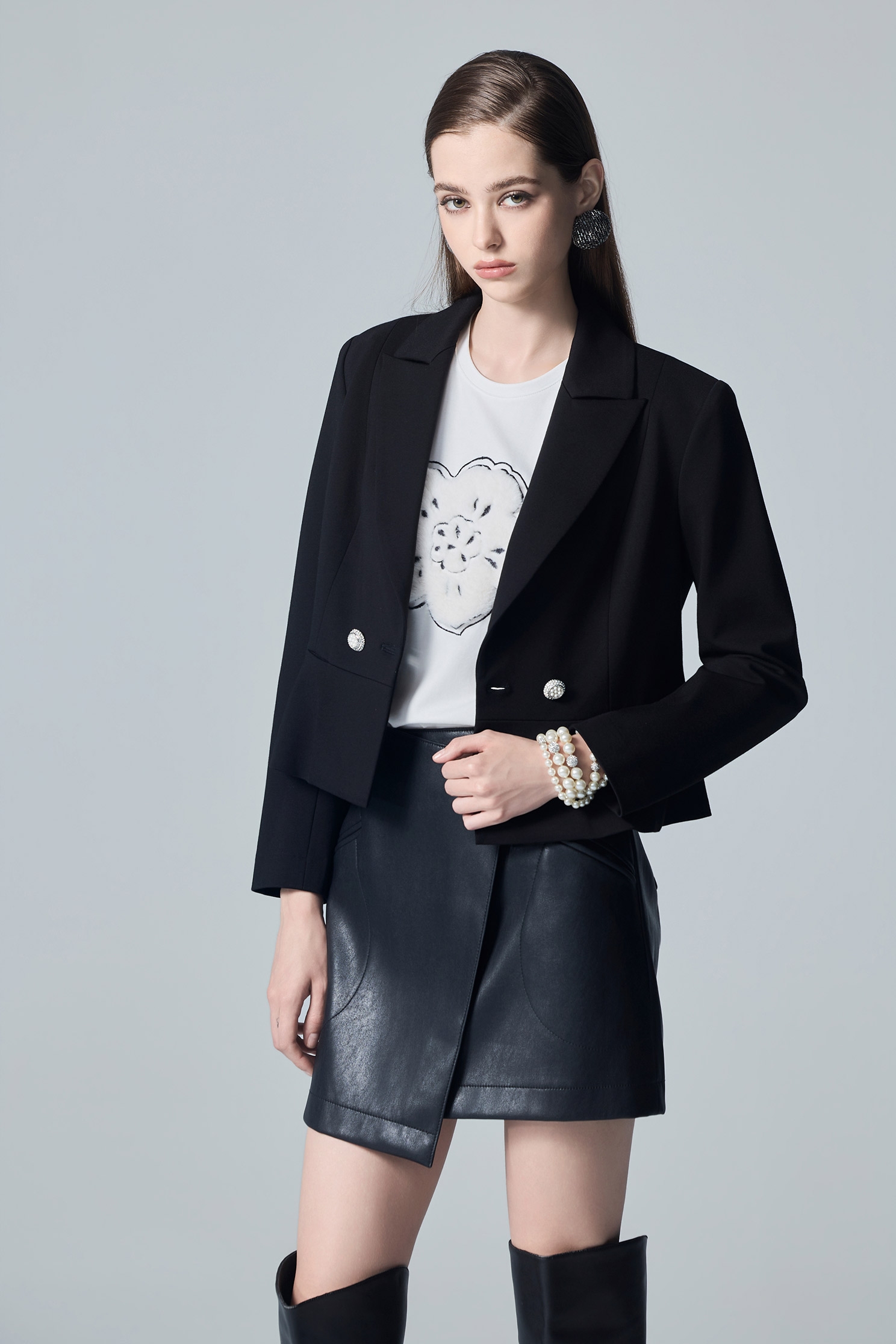 Classic Jet Black BlazerClassic Jet Black Blazer,Jackets,Outerwear,Season (AW) Look,Blazers,Knitted,Black outerwear