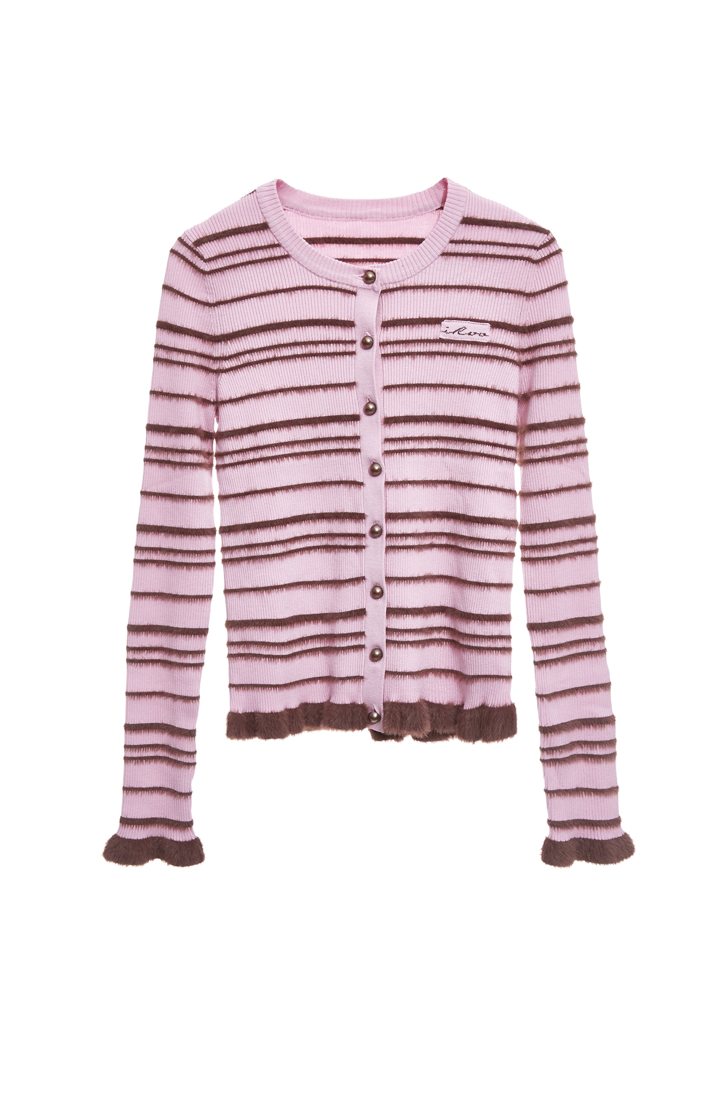 Brown Stripe Pink Knit CardiganBrown Stripe Pink Knit Cardigan,Jackets,Outerwear,Season (AW) Look,Knitted,Knitted coats
