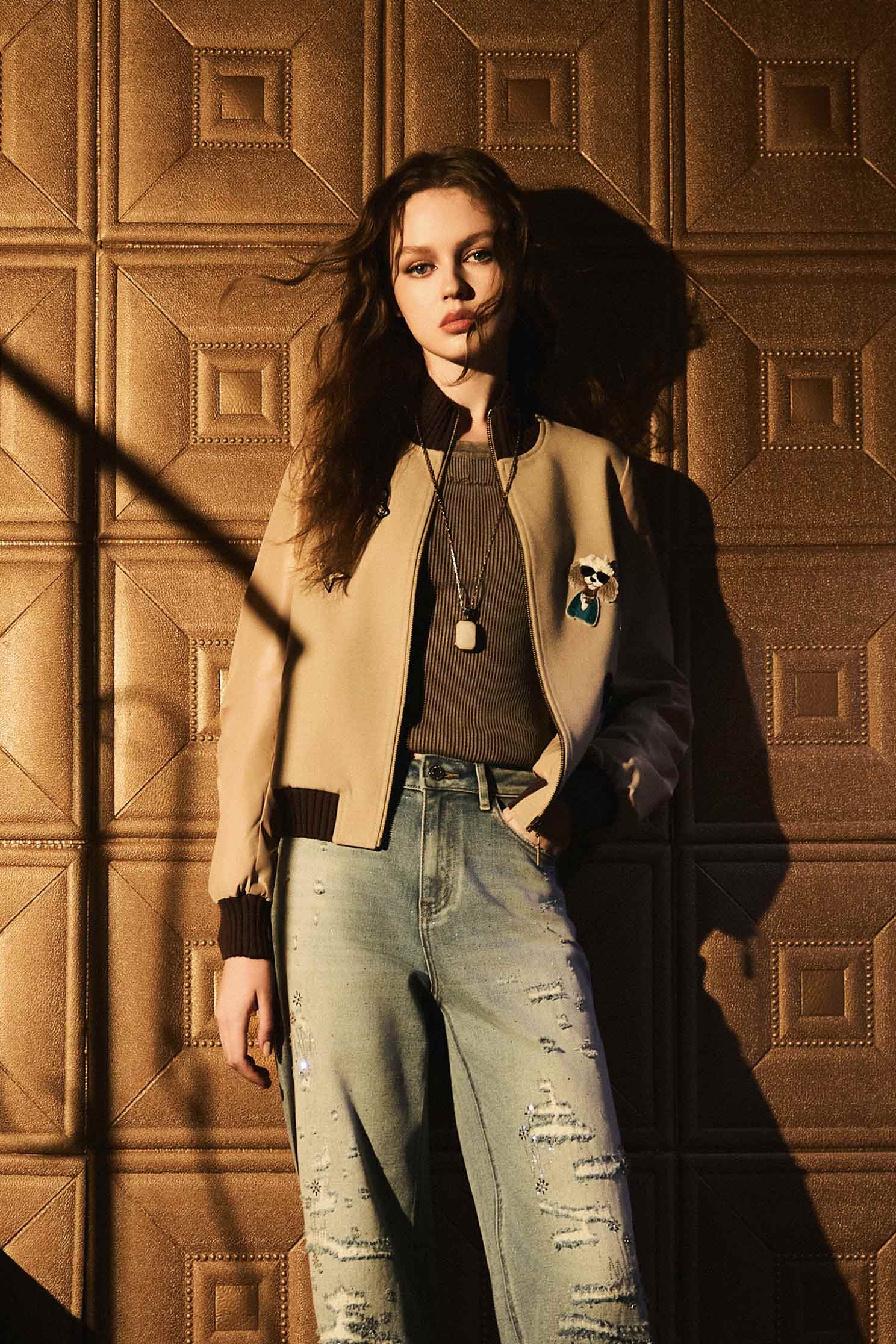 Front Graphic Bomber JacketFront Graphic Bomber Jacket,Jackets,Outerwear,Season (AW) Look,Knitted