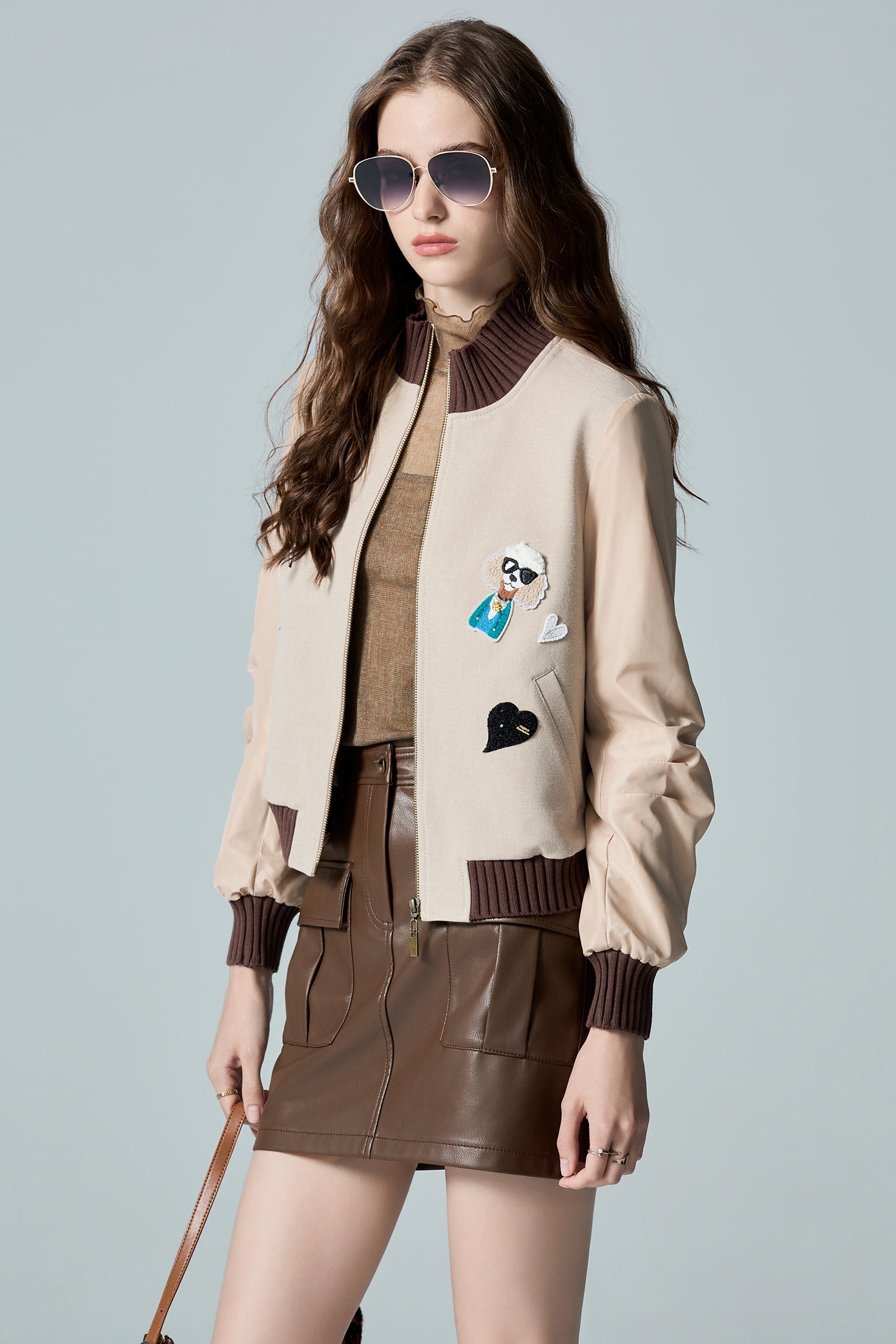 Front Graphic Bomber JacketFront Graphic Bomber Jacket,Jackets,Outerwear,Season (AW) Look,Knitted
