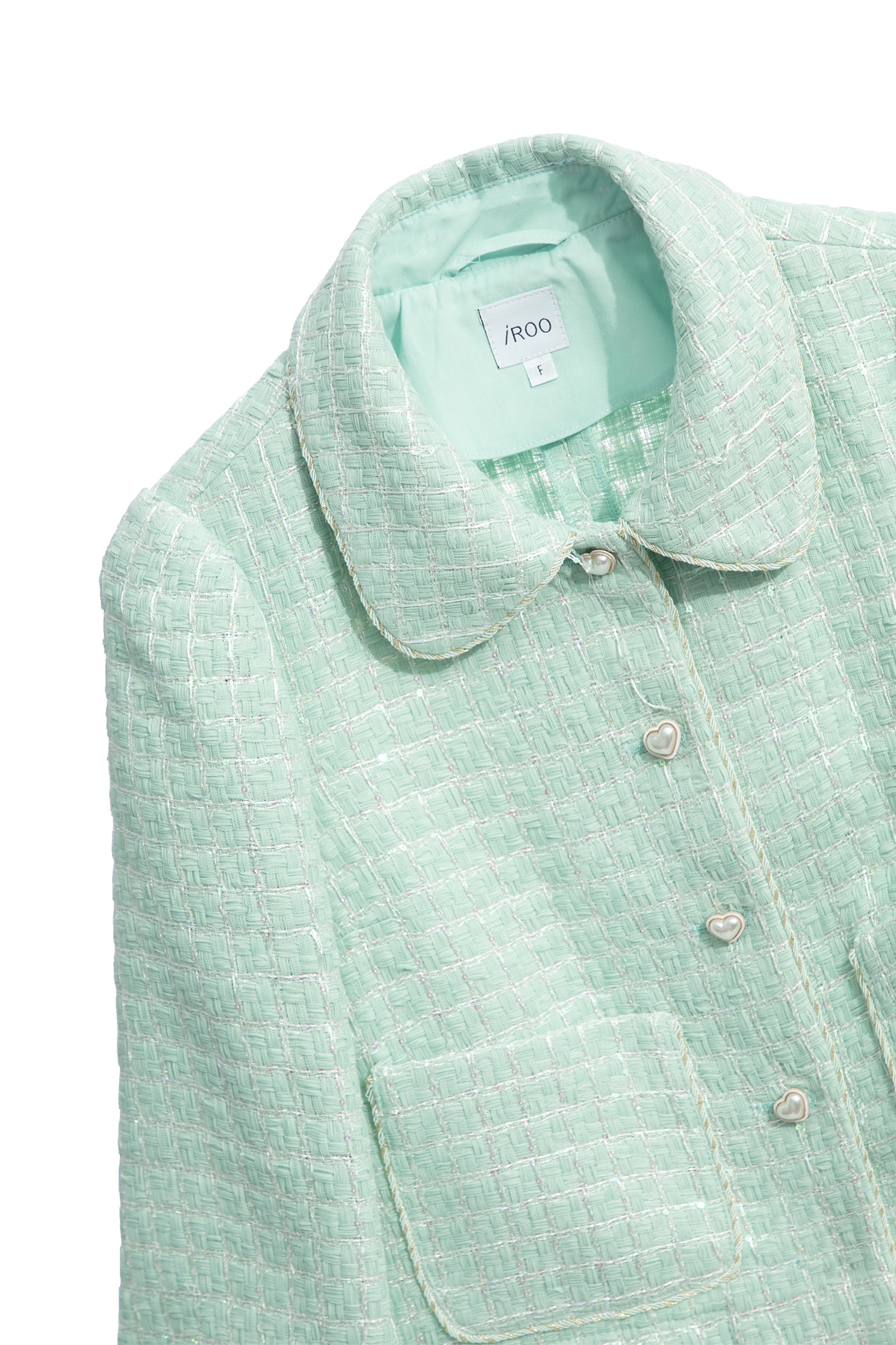 Classic Collar Jacket With Sequin DetailClassic Collar Jacket With Sequin Detail,Jackets,Season (SS) Look