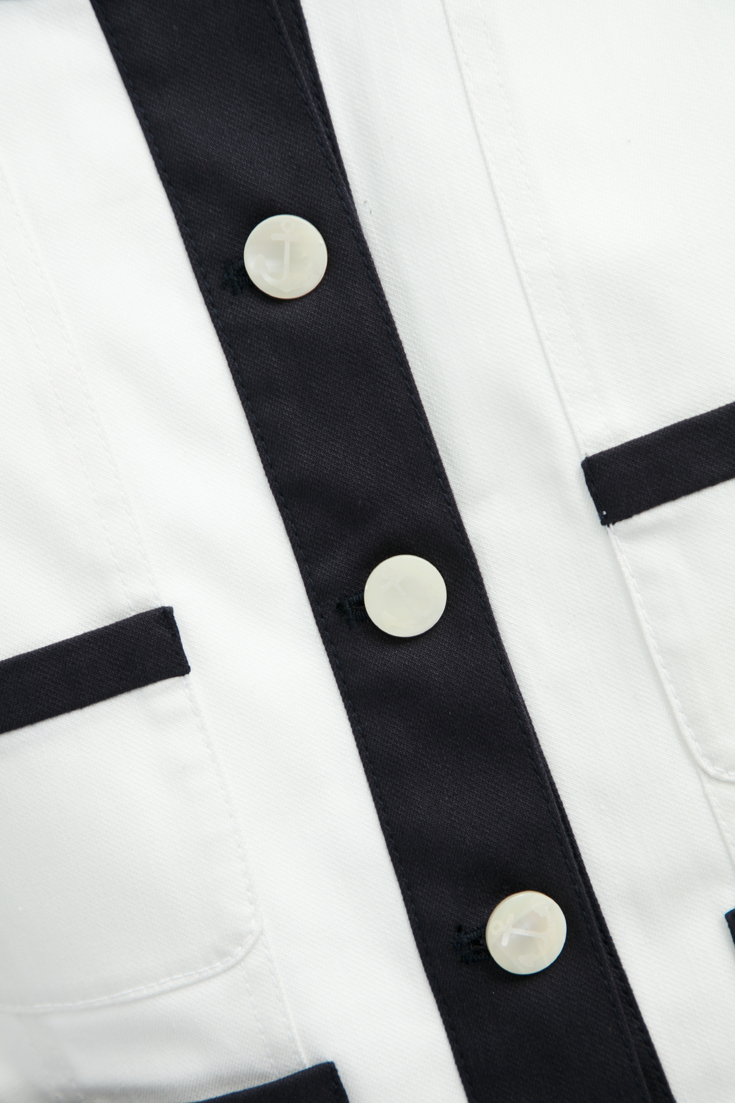 Button Front Jacket With Contrast Navy Trim DetailButton Front Jacket With Contrast Navy Trim Detail,Jackets,Outerwear,Season (SS) Look