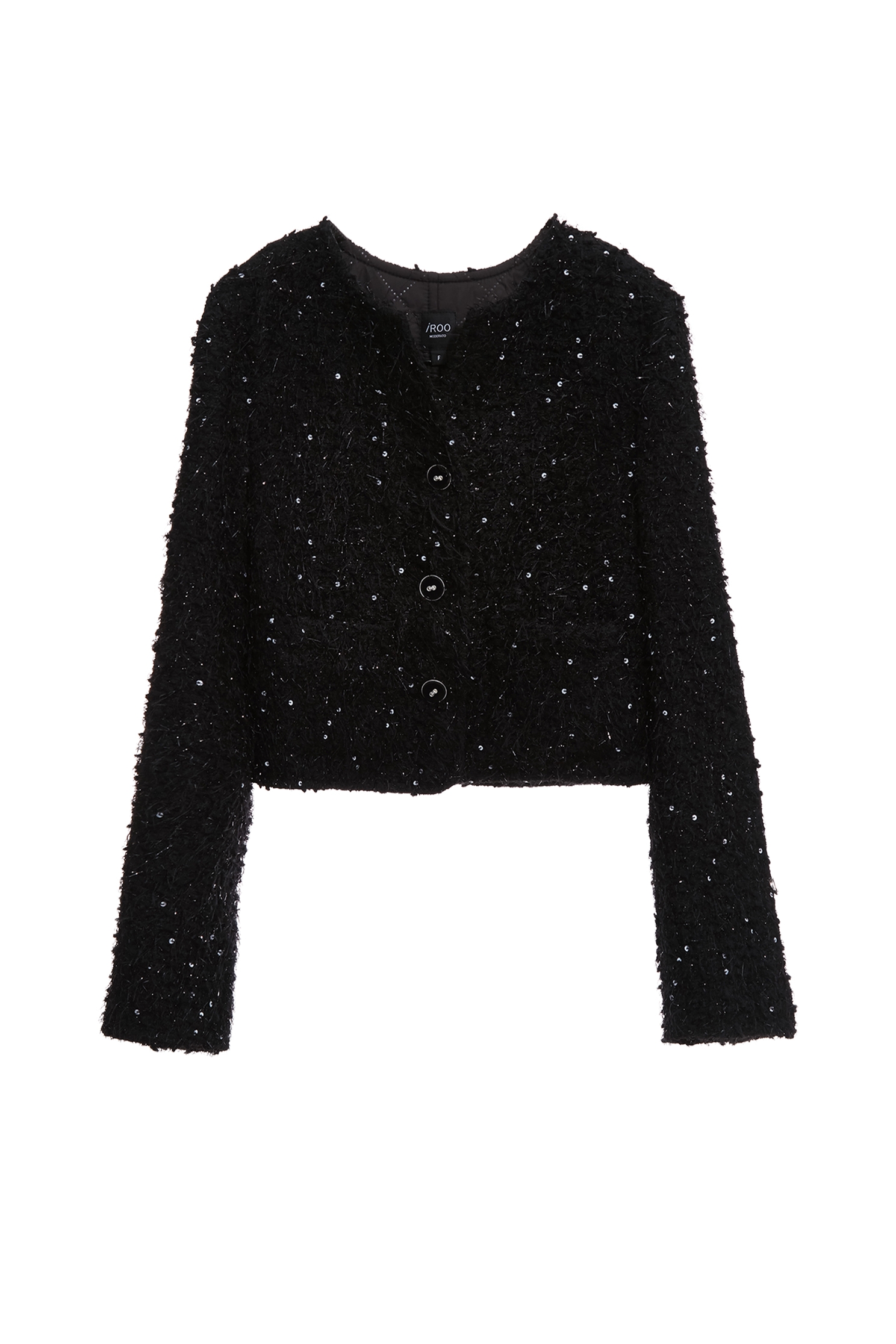 Fringe Detail Sequin JacketFringe Detail Sequin Jacket,Jackets,Outerwear,Season (AW) Look,Black outerwear