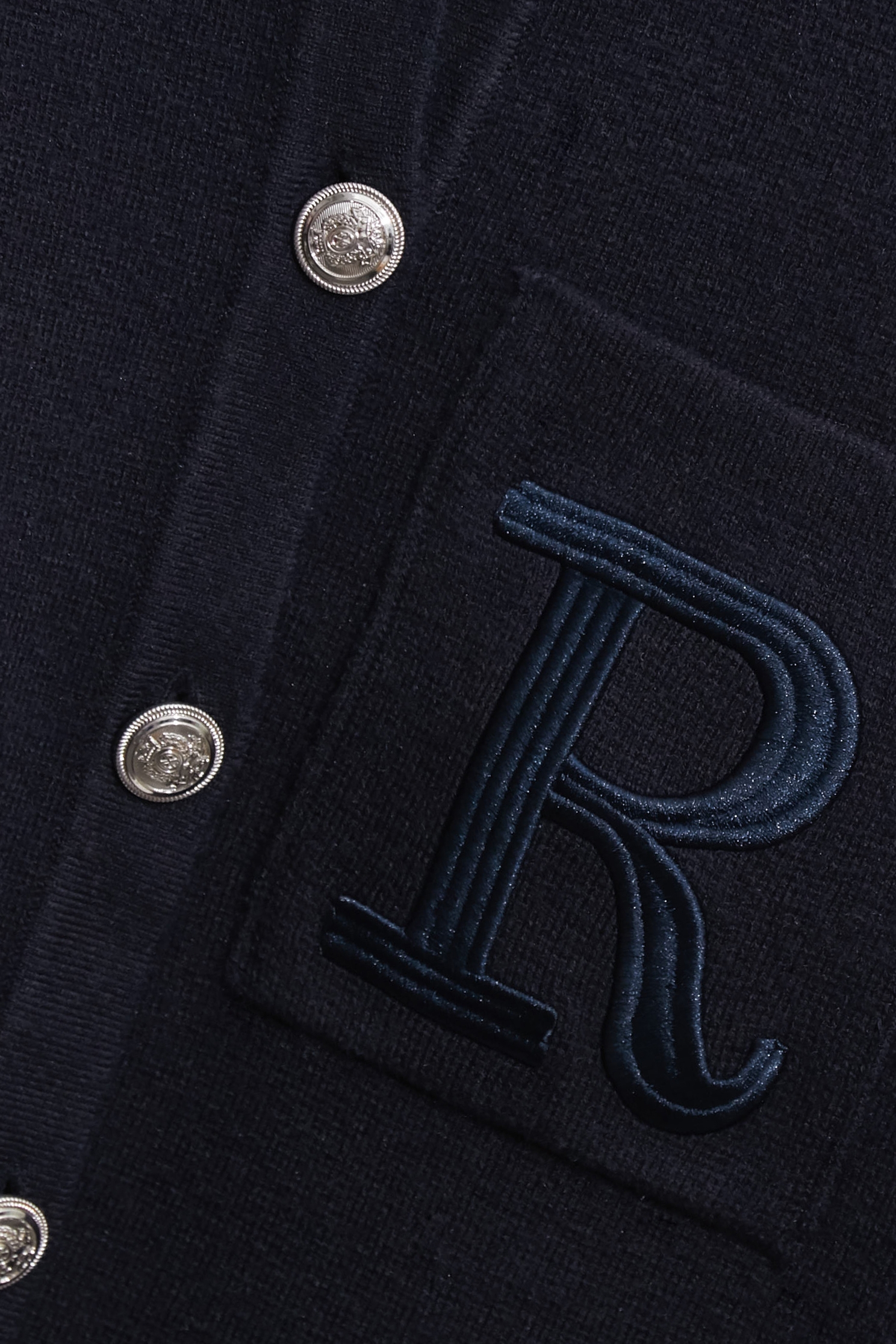 Detachable Faux Fur Collar Navy CardiganDetachable Faux Fur Collar Navy Cardigan,Jackets,Embroidered,Outerwear,Season (AW) Look,Valentine,Knitted,Knitted coats