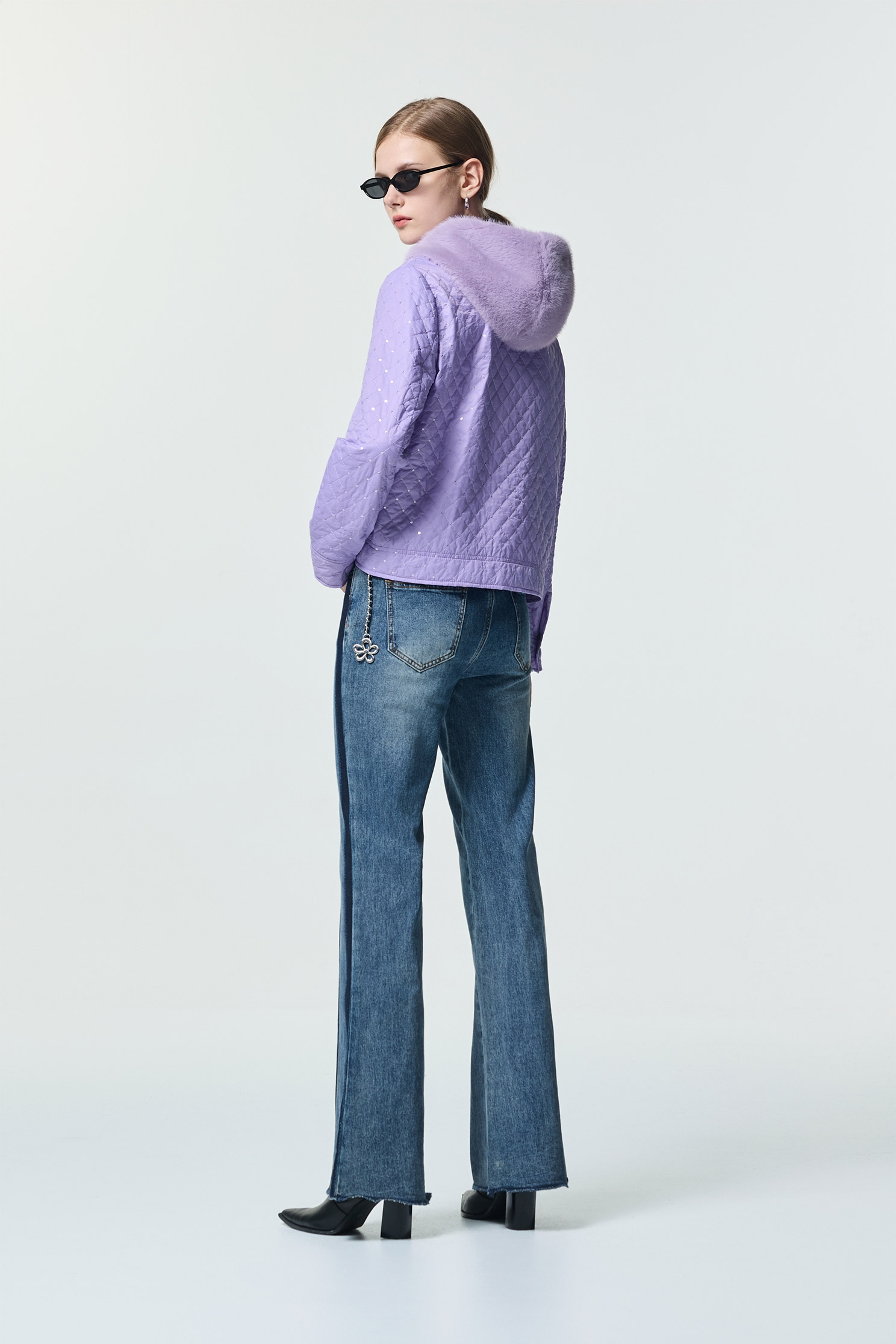 Faux Fur Detail Lavender Quilted JacketFaux Fur Detail Lavender Quilted Jacket,Jackets,Outerwear,Season (AW) Look,Valentine,Hoodie jackets