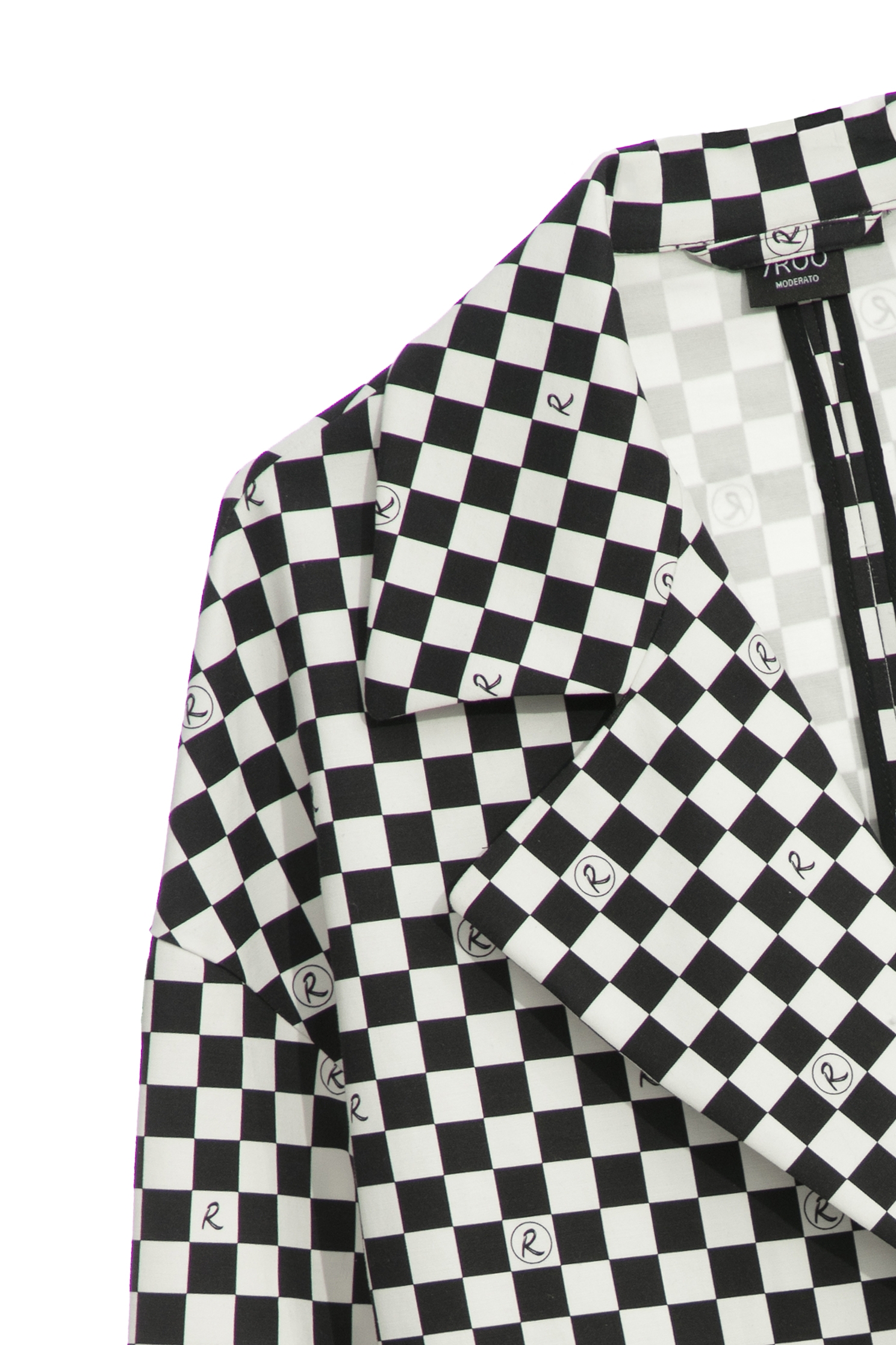 R Logo Checkered Trench CoatR Logo Checkered Trench Coat,Jackets,Season (SS) Look,longcoats