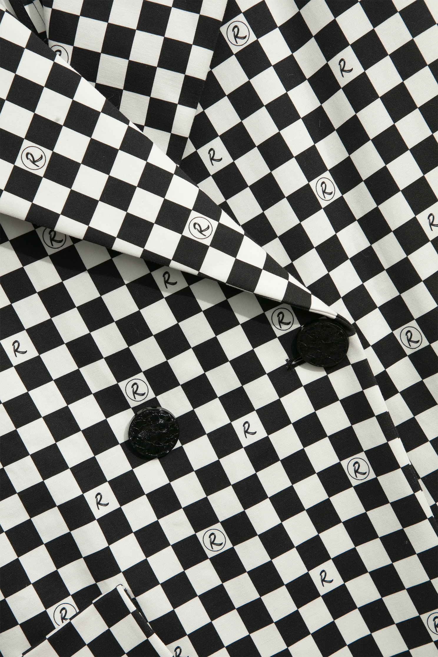 R Logo Checkered Trench CoatR Logo Checkered Trench Coat,Jackets,Season (SS) Look,longcoats