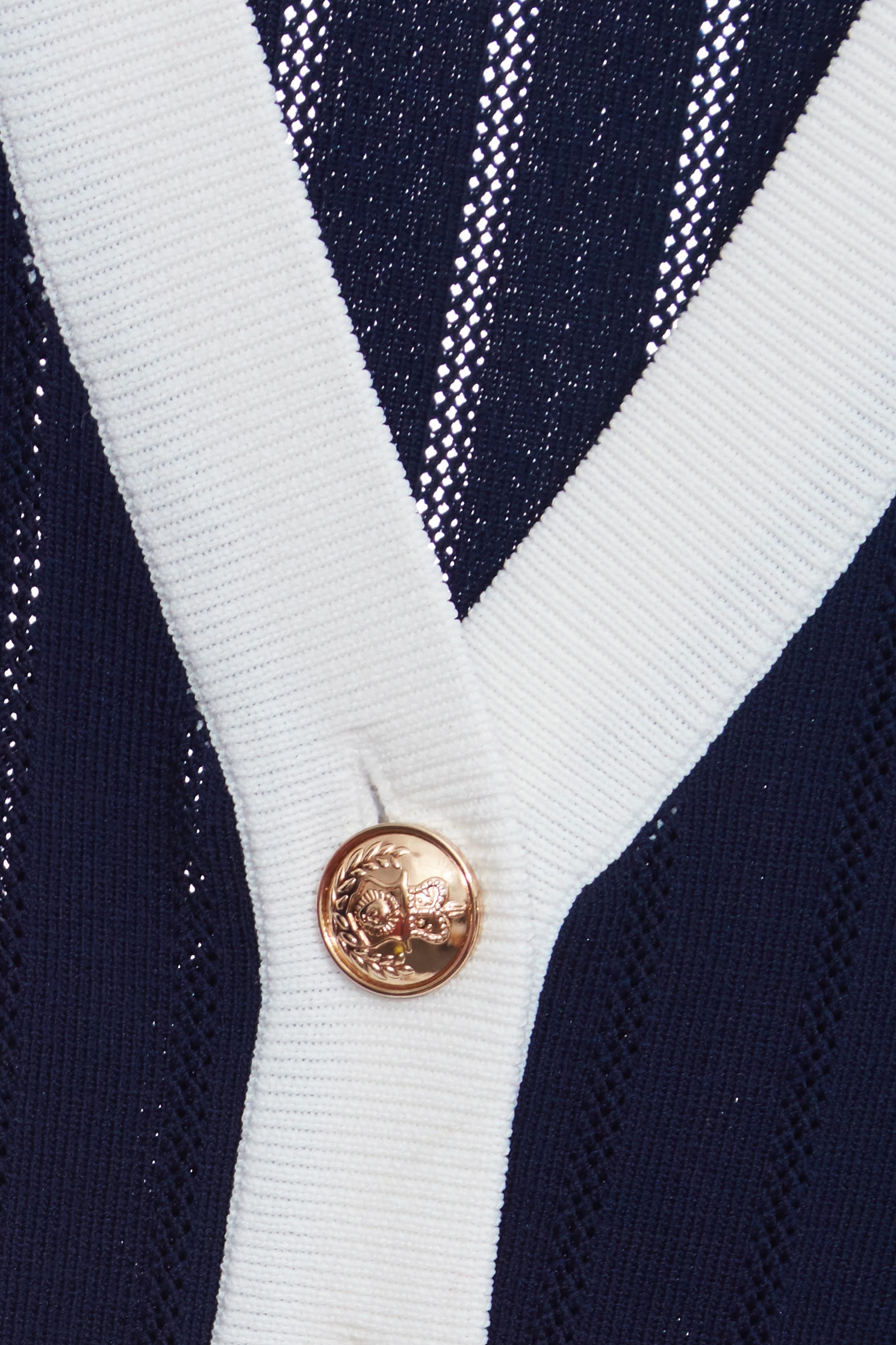 V-neck Navy CardiganV-neck Navy Cardigan,Outerwear,Season (SS) Look,Knitted,Knitted coats