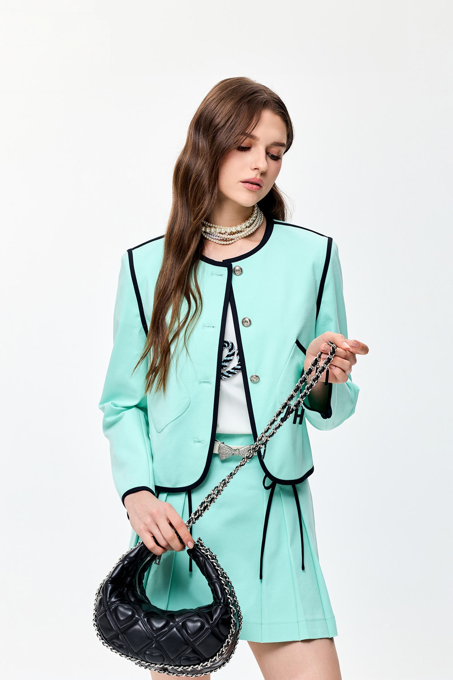 Mint Green Crop JacketMint Green Crop Jacket,Jackets,Outerwear,Season (SS) Look