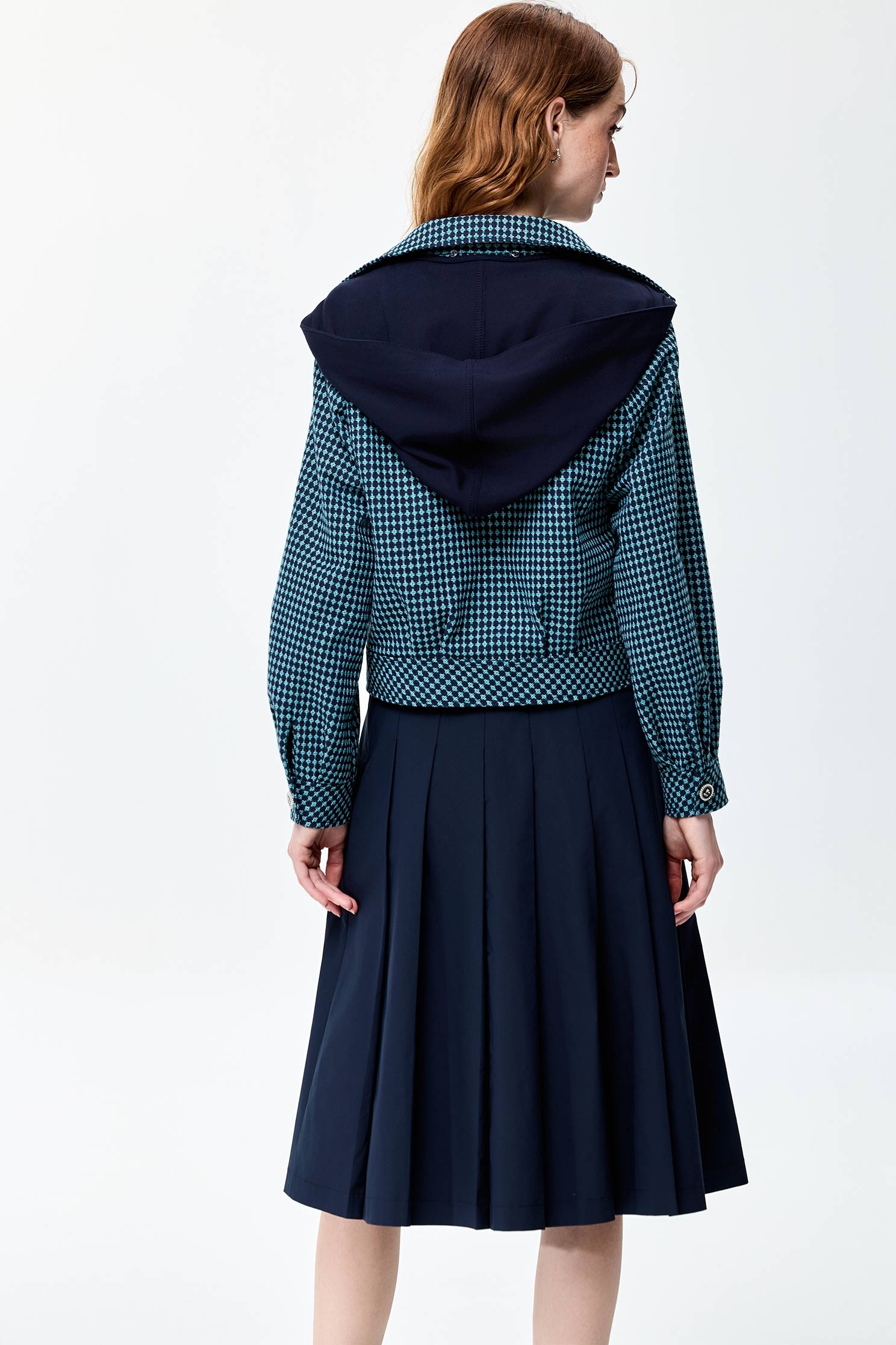 Plaid Green Hoodie JacketPlaid Green Hoodie Jacket,Jackets,Outerwear,Season (SS) Look,Plaid,Hoodie jackets