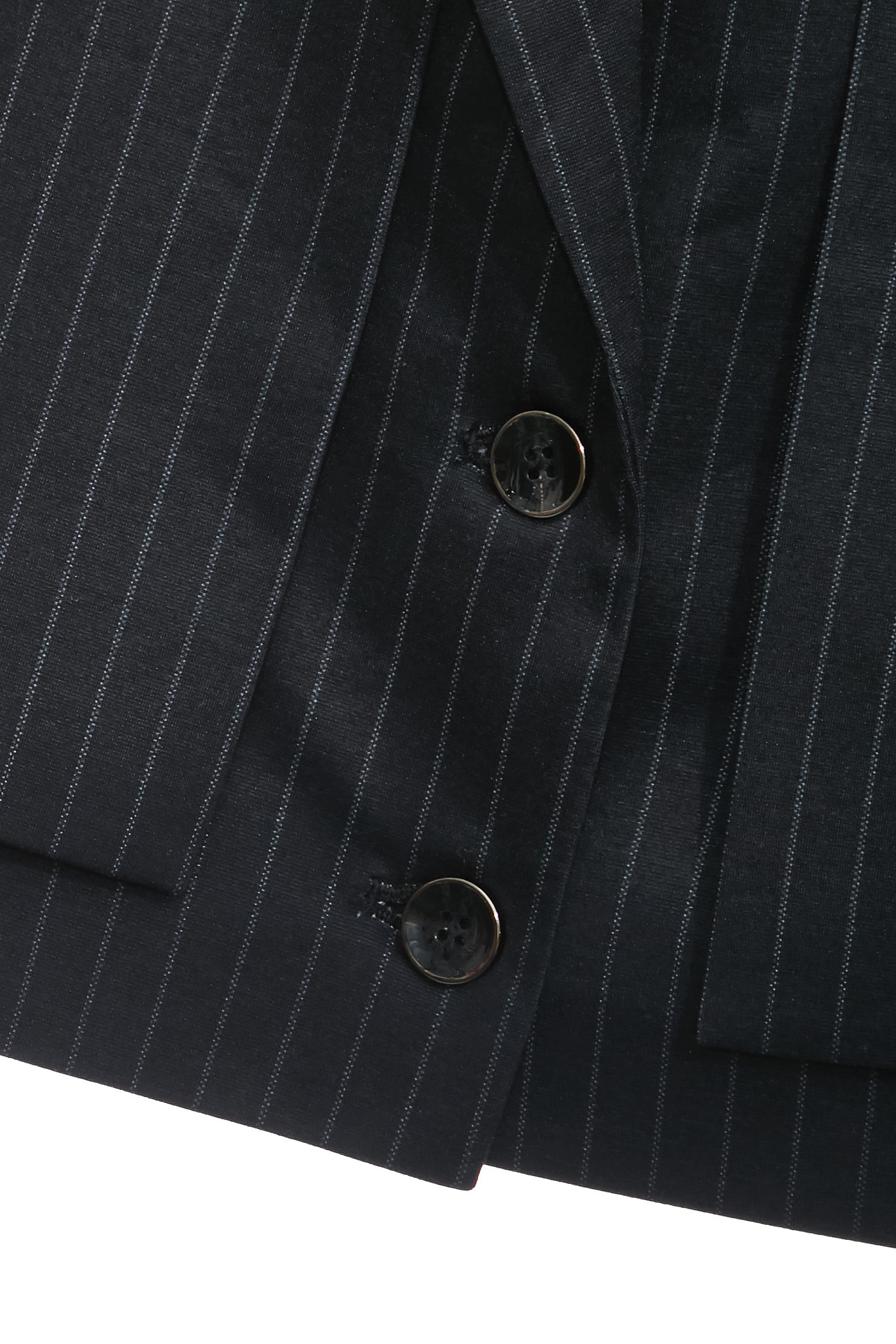 Pinstripe Navy Crop BlazerPinstripe Navy Crop Blazer,Outerwear,Season (SS) Look,Stripe,Blazers,Long sleeve outerwear