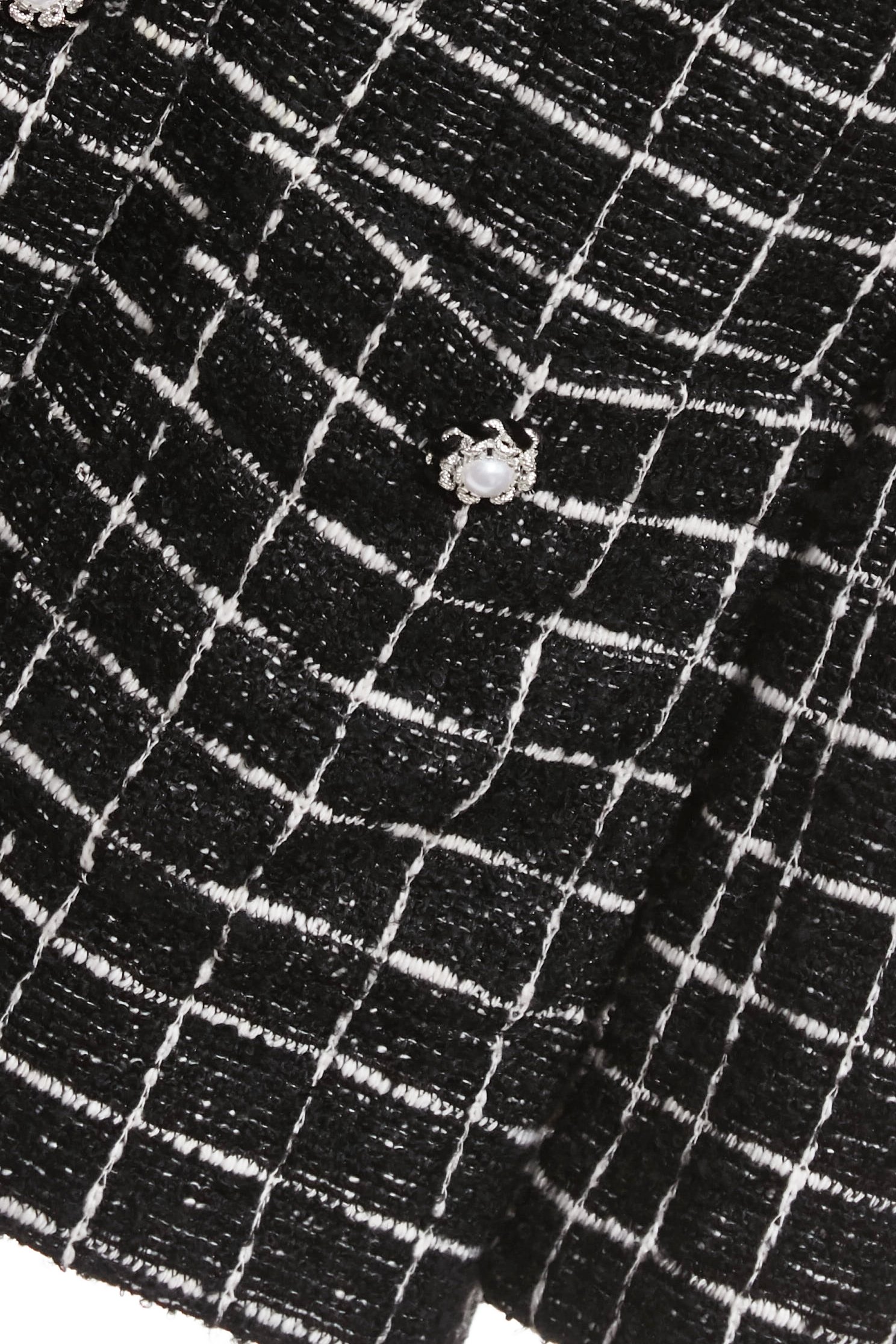 Classic Checkered Mid Length JacketClassic Checkered Mid Length Jacket,Jackets,Outerwear,Season (SS) Look,pearl,Knitted