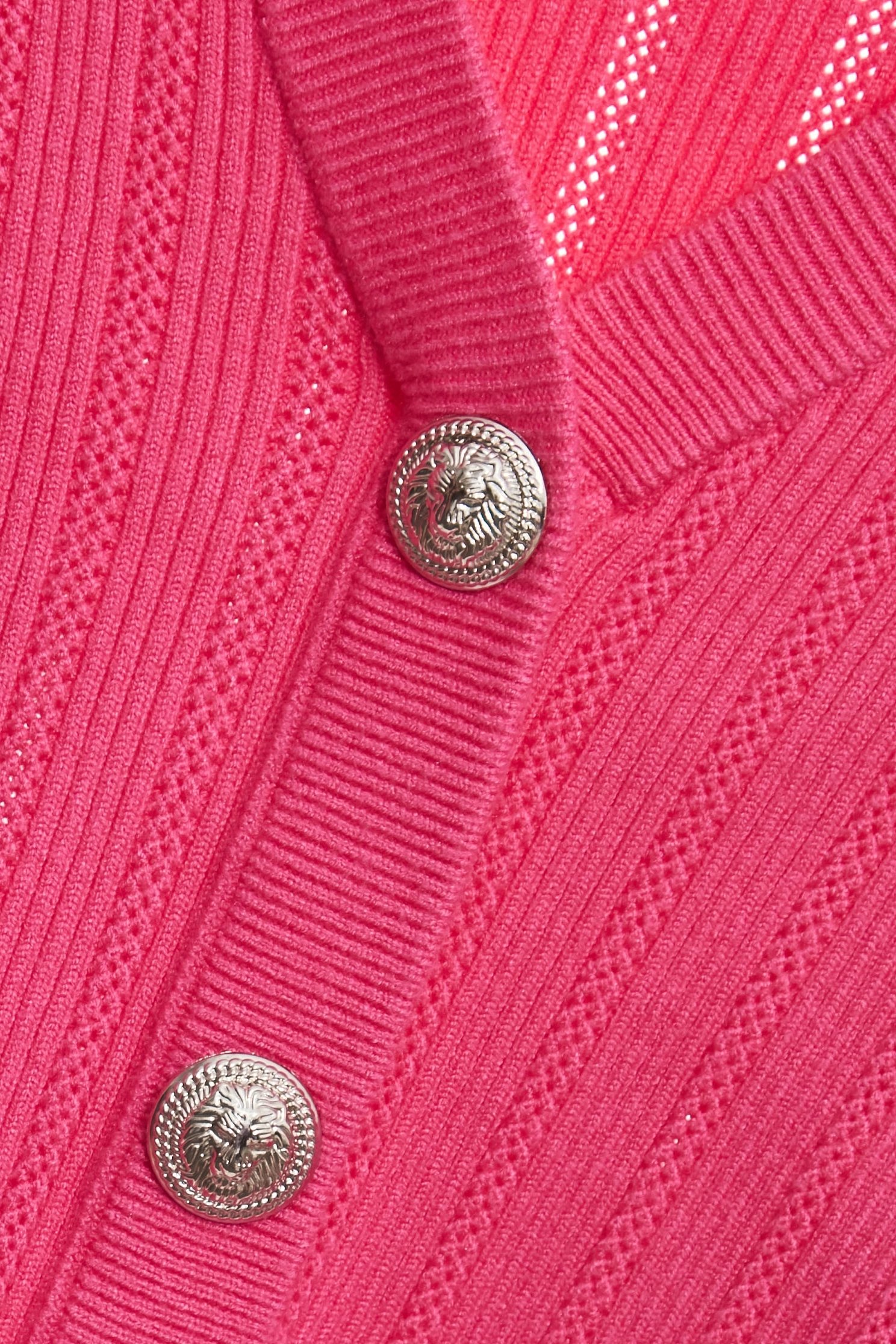 V-neckline Magenta Pink CardiganV-neckline Magenta Pink Cardigan,Jackets,Outerwear,Season (SS) Look,Knitted,Knitted coats