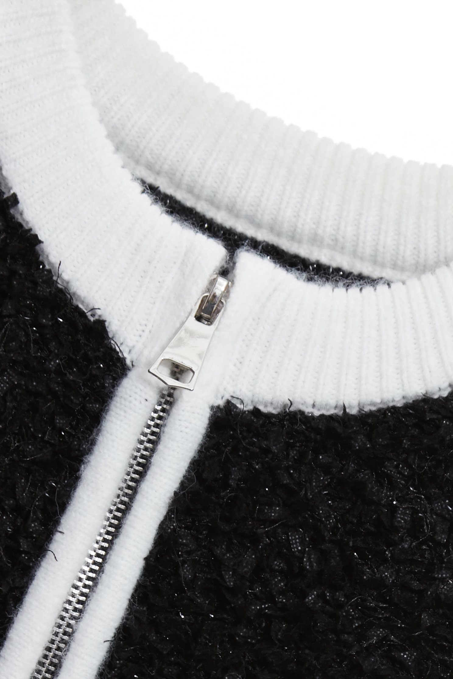 Front Zip Fringe Knit CardiganFront Zip Fringe Knit Cardigan,Jackets,Outerwear,Season (SS) Look,Knitted,Knitted coats,Black outerwear