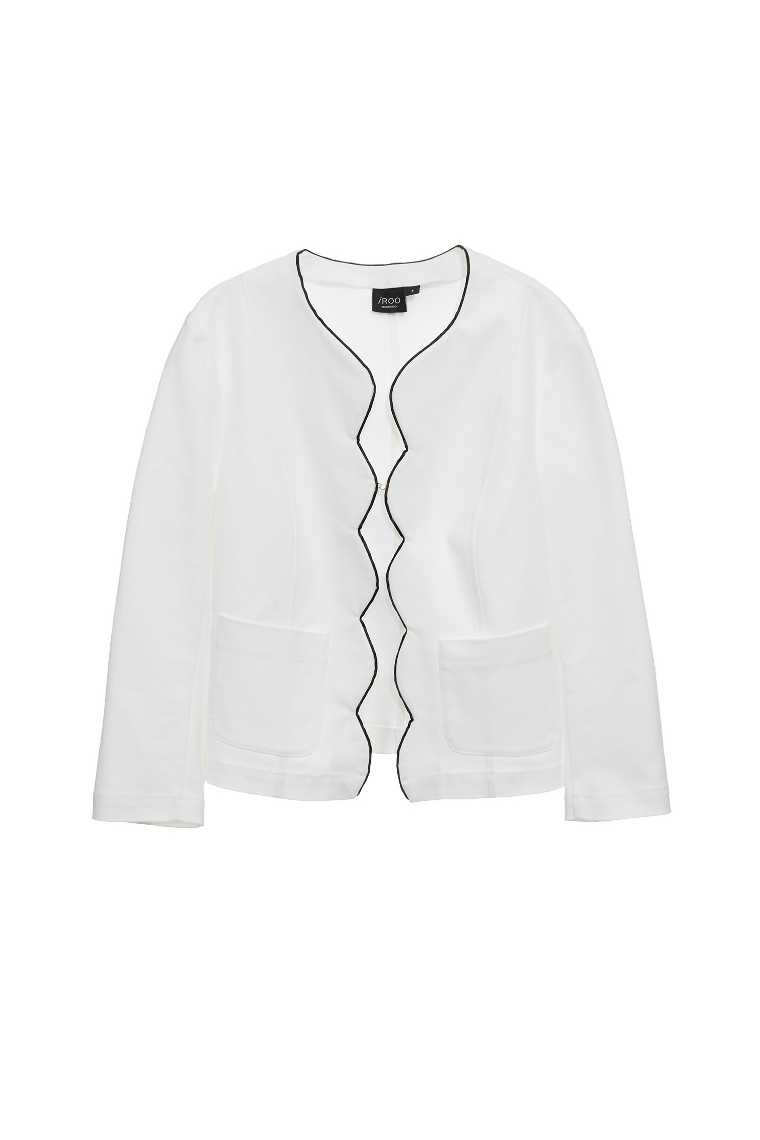 Scallop Trim Detail Crop JacketScallop Trim Detail Crop Jacket,Jackets,Outerwear,Season (SS) Look