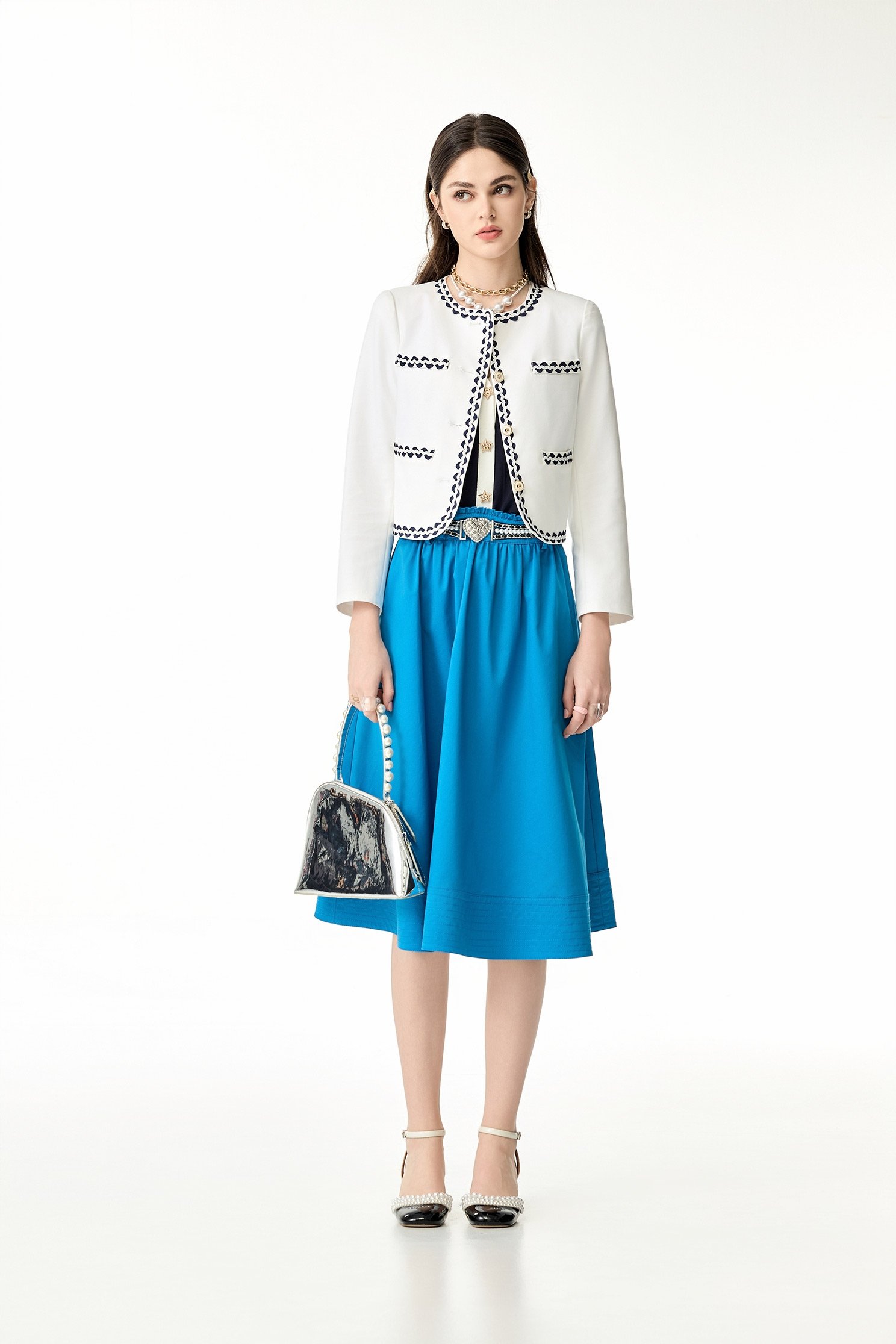 Contrast Trim Detail Crop JacketContrast Trim Detail Crop Jacket,Jackets,Outerwear,Season (SS) Look