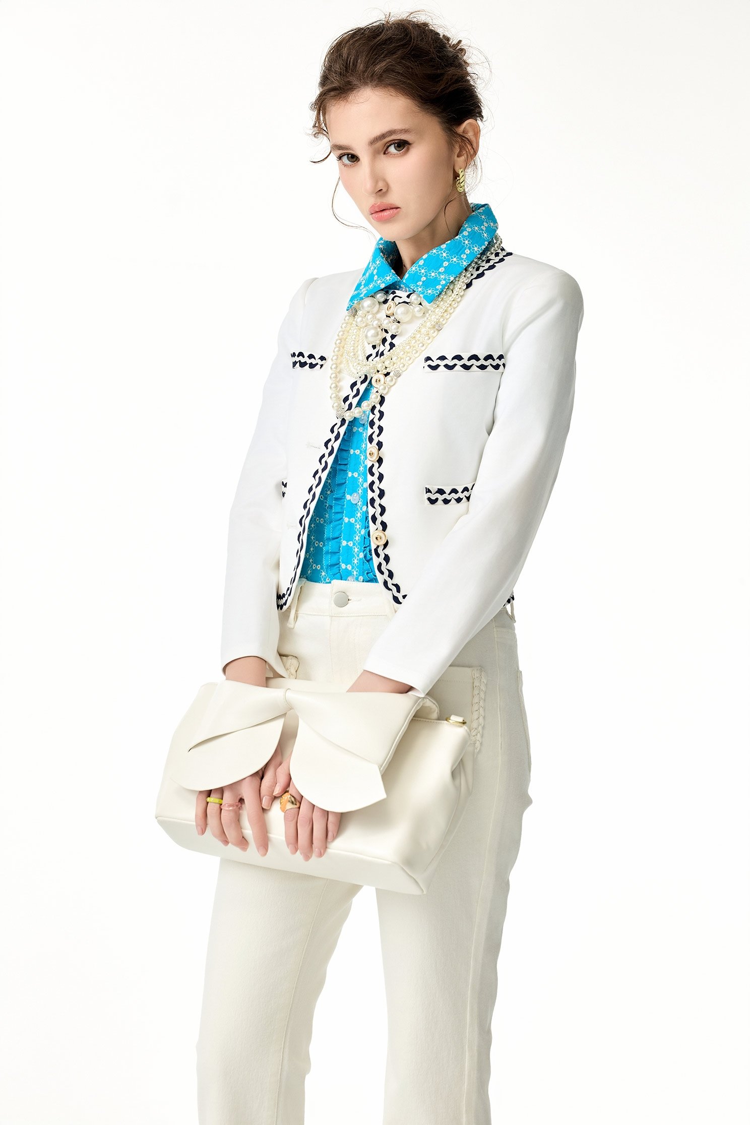 Contrast Trim Detail Crop JacketContrast Trim Detail Crop Jacket,Jackets,Outerwear,Season (SS) Look