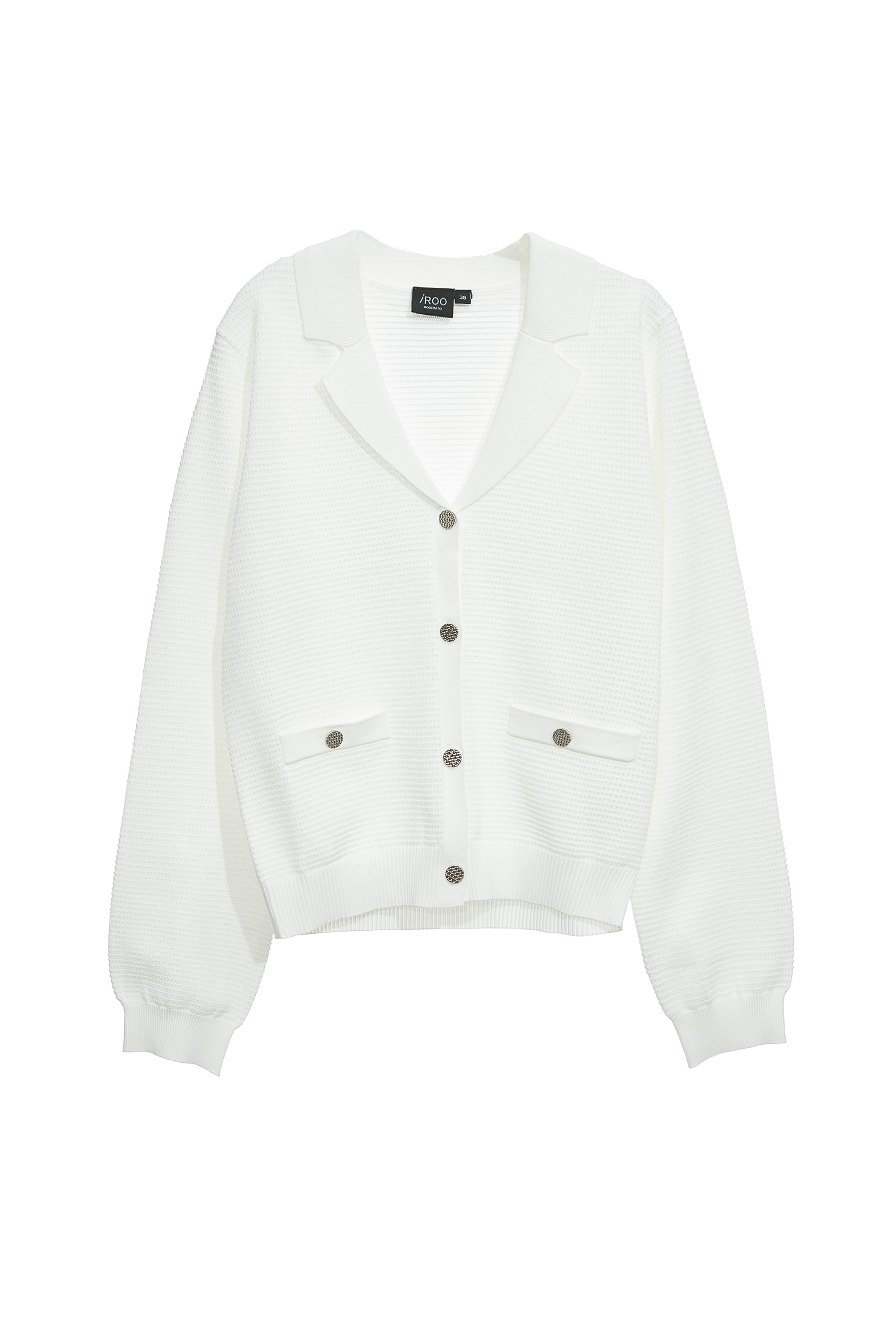 Basic White Knit CardiganBasic White Knit Cardigan,Outerwear,Season (SS) Look,Knitted,Knitted coats