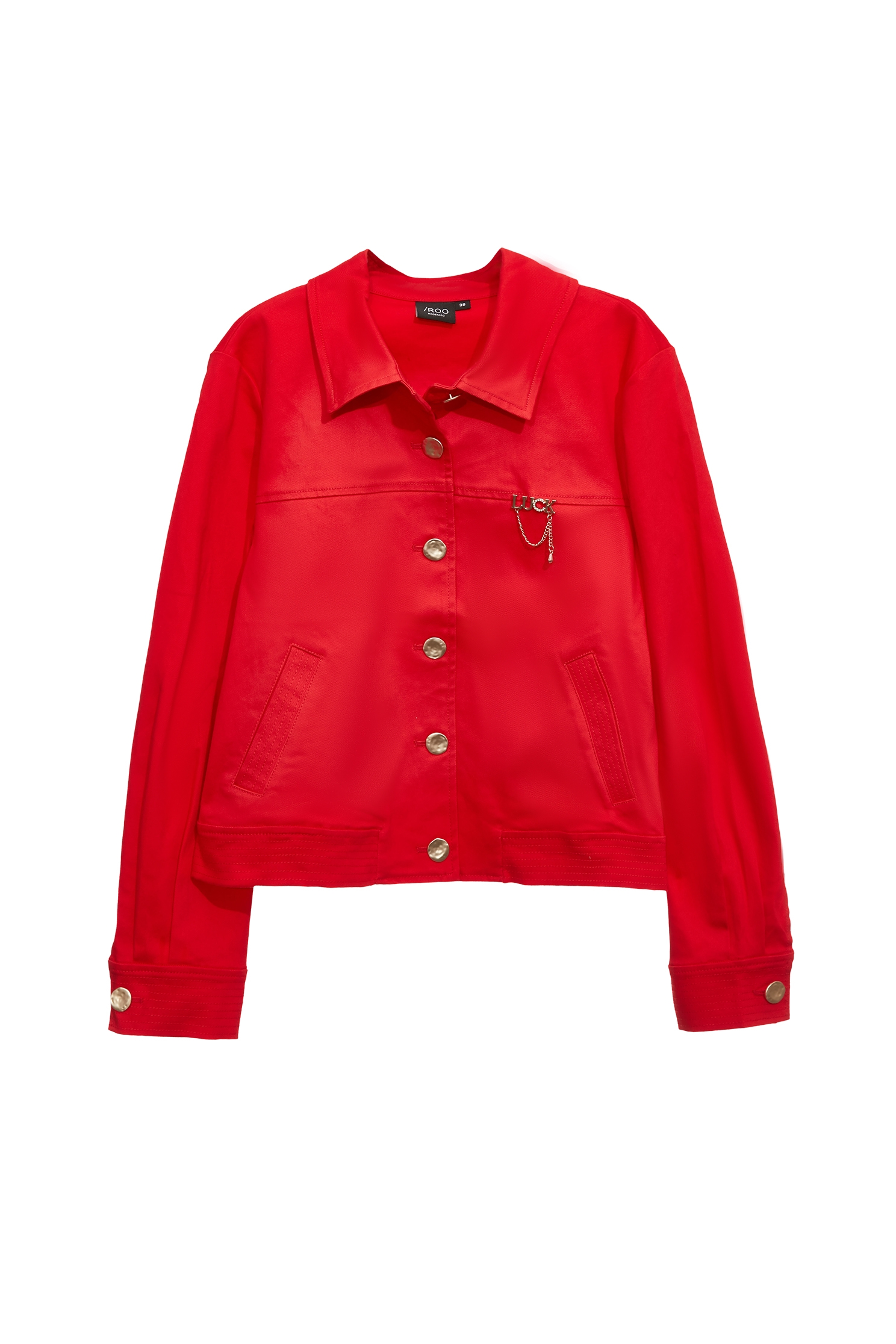 Chilli Red Classic Denim JacketChilli Red Classic Denim Jacket,Jackets,Outerwear,Season (SS) Look,Denim,Denim Jackets,Long sleeve outerwear