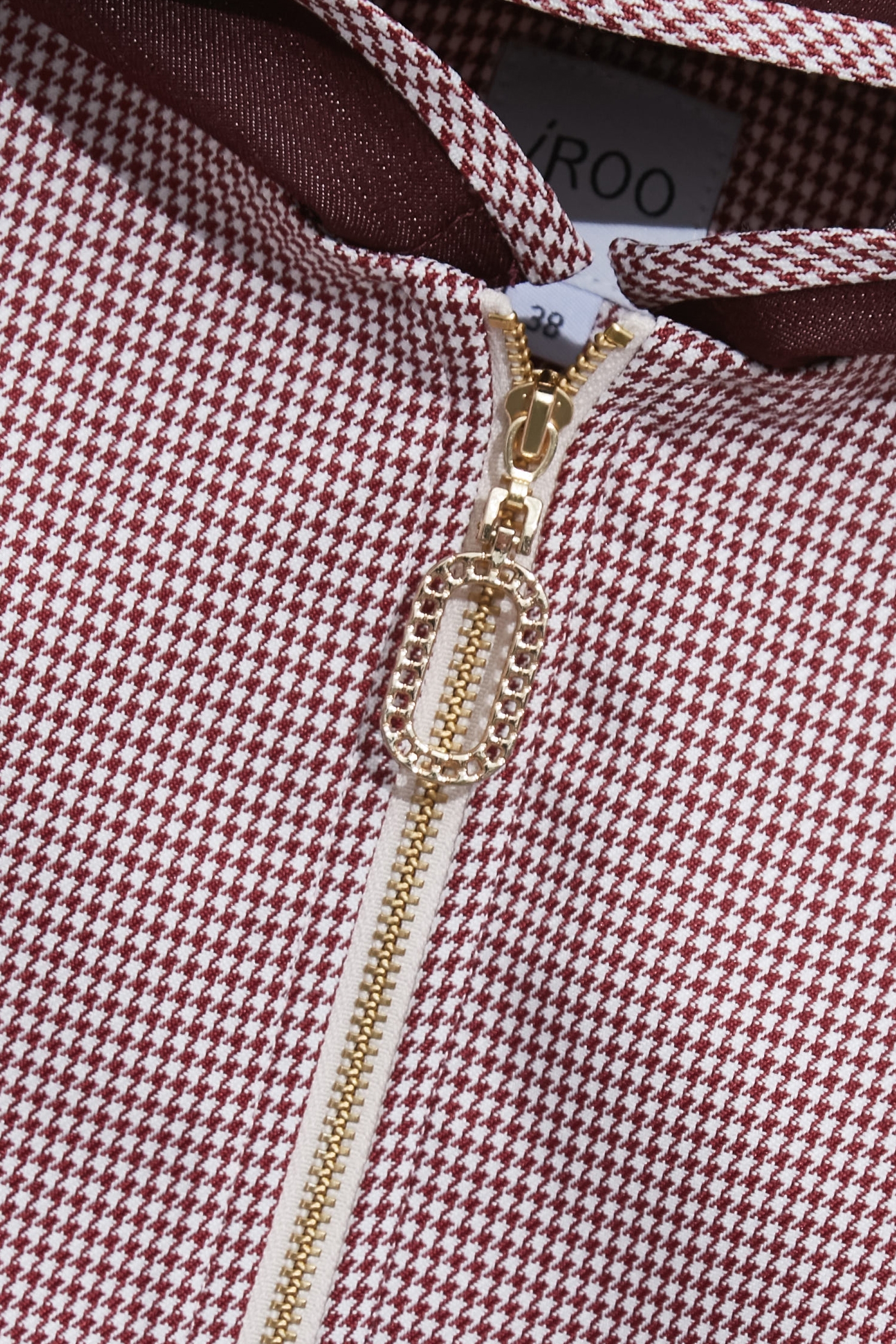 Mahogany Plaid Hoodie JacketMahogany Plaid Hoodie Jacket,Jackets,Outerwear,Season (SS) Look,Plaid,Hoodie jackets