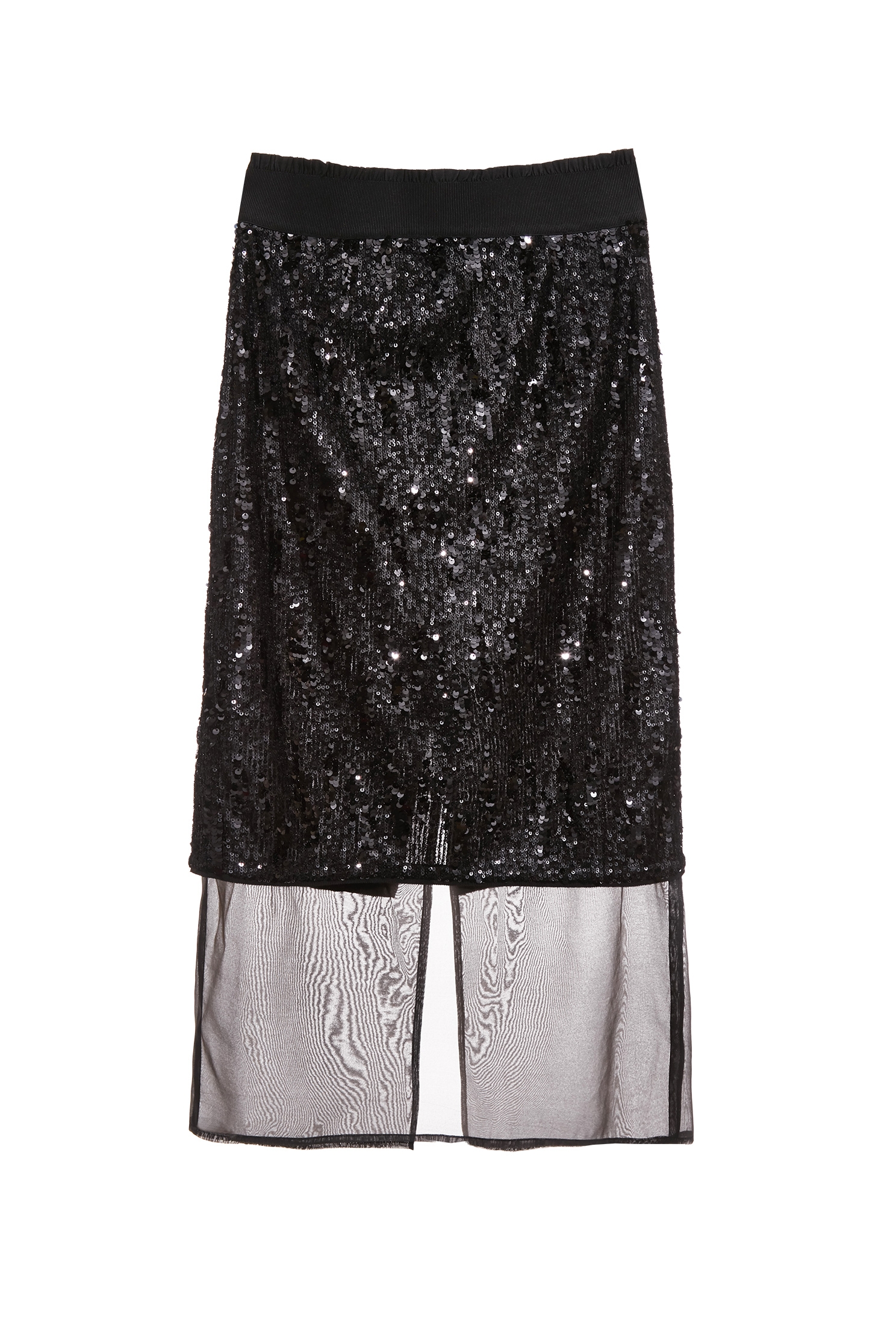 Double Layer Sequin SkirtDouble Layer Sequin Skirt,Season (SS) Look,Black skirts