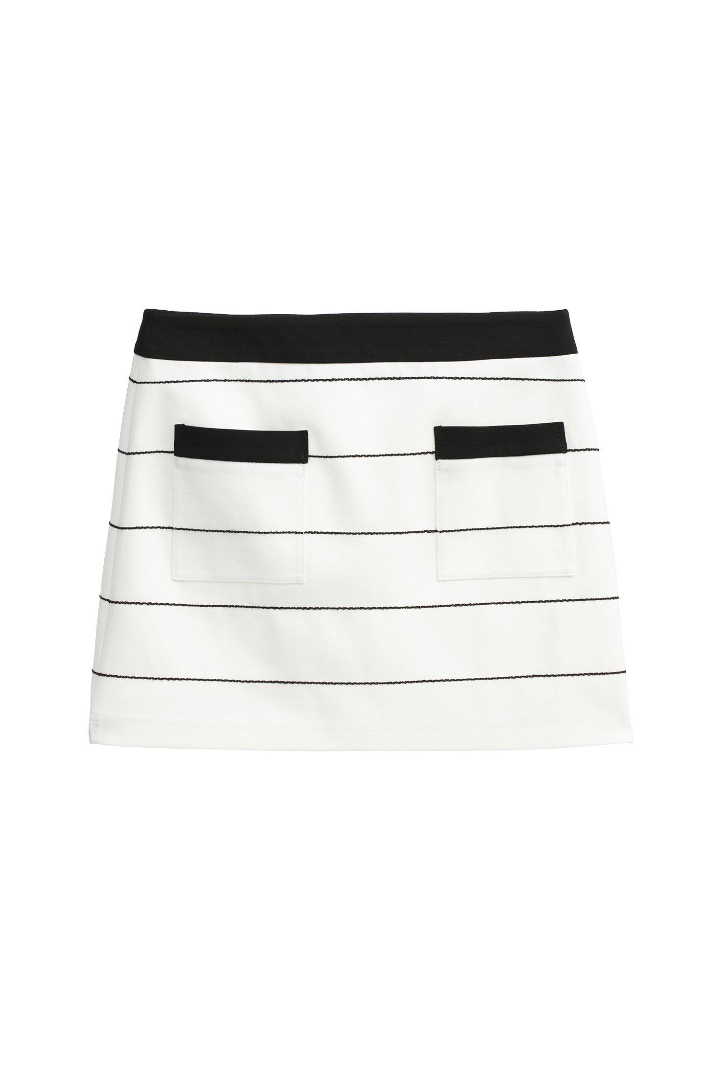 Classic Black White Stripe Short SkirtClassic Black White Stripe Short Skirt,Season (SS) Look,Mini skirts,Back To Classic,Back To B/W