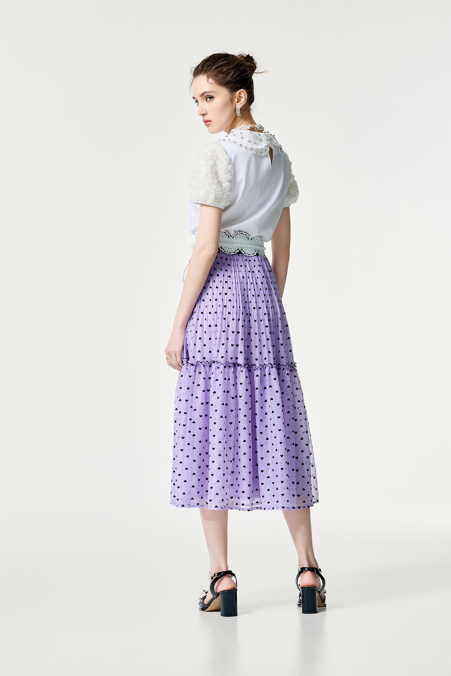 Heart Print Maxi skirtHeart Print Maxi skirt,Season (SS) Look,co-ord sets,Valentine,Layered skirts,Midi skirts