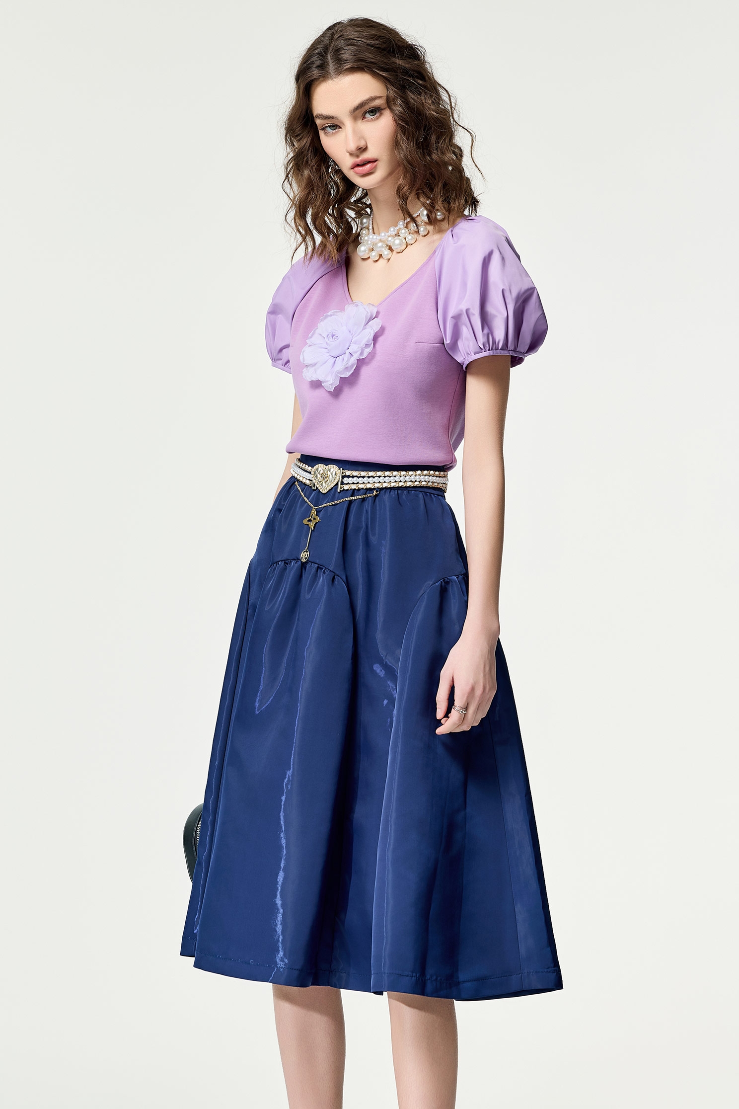 Navy Midi Puff SkirtNavy Midi Puff Skirt,Season (SS) Look,co-ord sets,Valentine,Tutu skirts,Midi skirts
