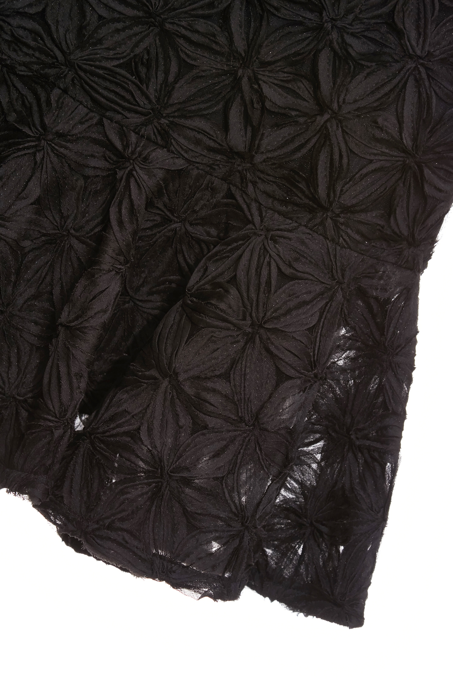 3-D Floral Fishtail Skirt3-D Floral Fishtail Skirt,Season (SS) Look,Mini skirts,Black skirts