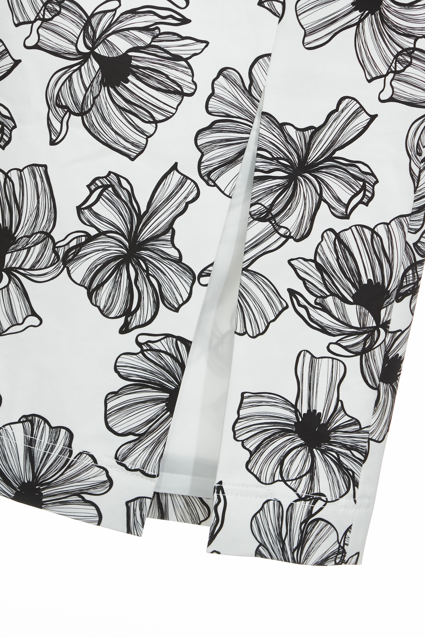 Floral Print Pencil Skirt,Season (SS) Look,Pencil skirts,Back To Classic,Back To B/W