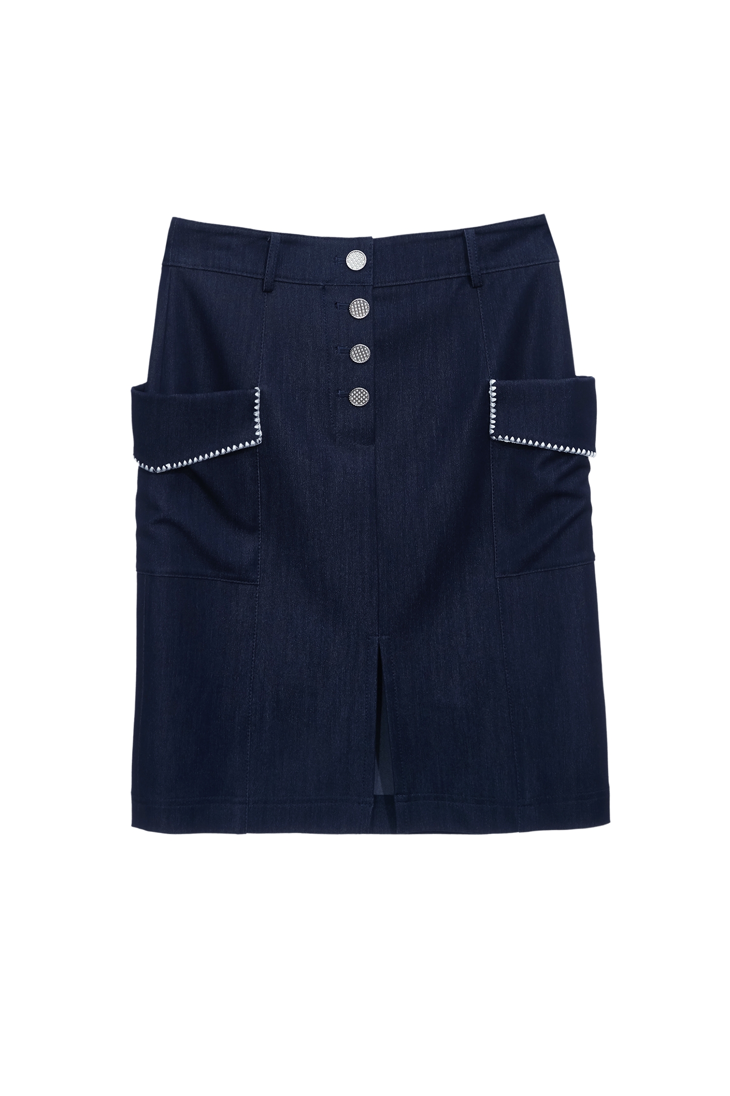 Patch Pockets Denim Pencil SkirtPatch Pockets Denim Pencil Skirt,Embroidered,Season (SS) Look,pearl,Pencil skirts,Urban Fashion