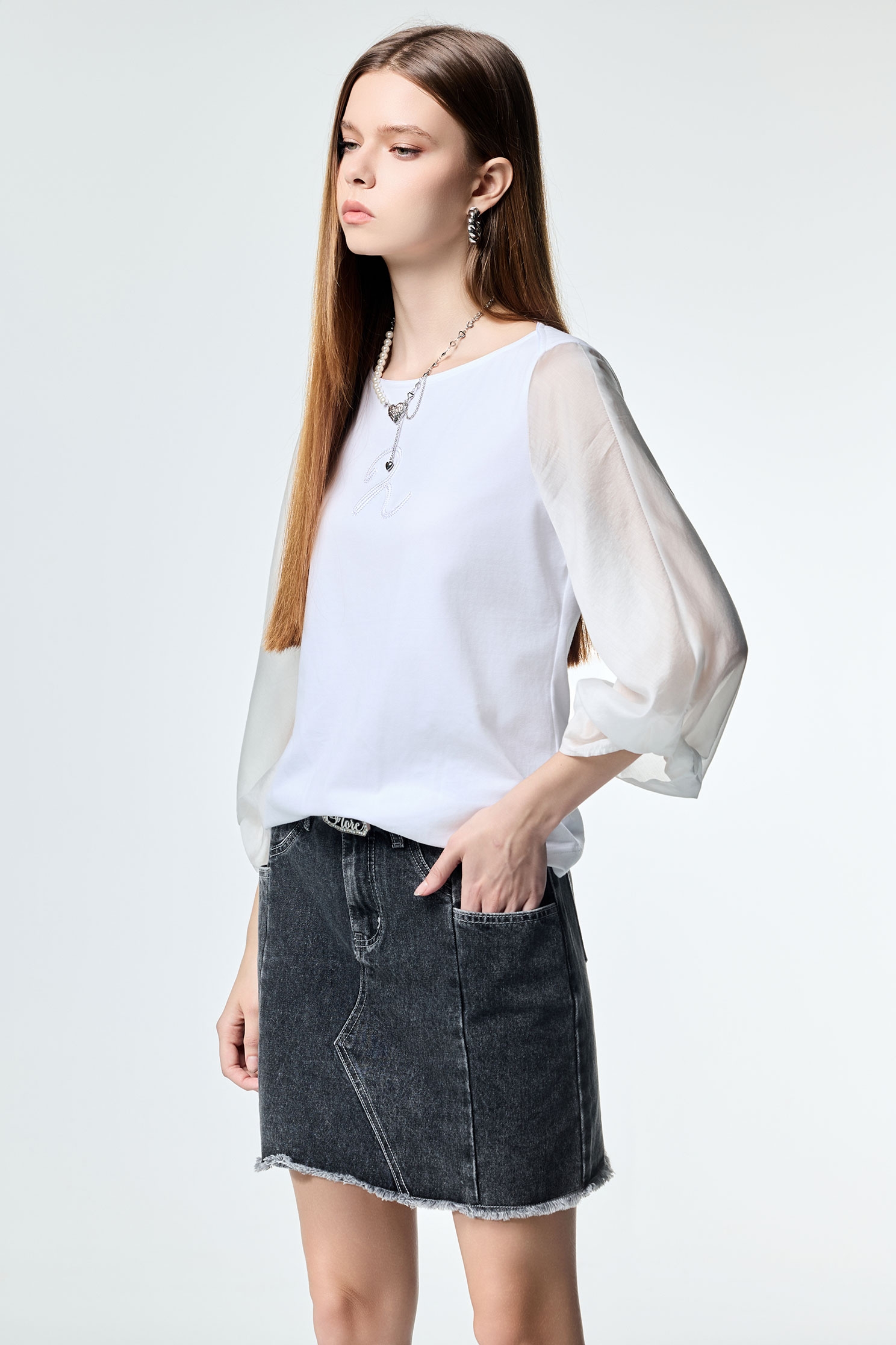 Patch Pockets Demin SkirtPatch Pockets Demin Skirt,Season (SS) Look,Denim,Denim skirts,Urban Fashion