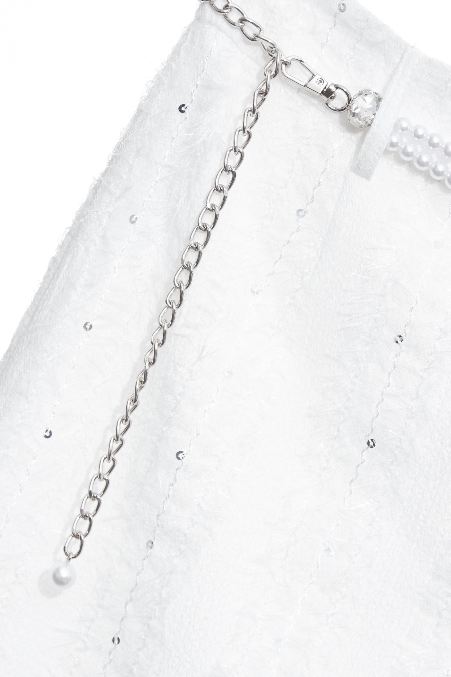 Fringe Trim Detail Short SkirtFringe Trim Detail Short Skirt,Season (SS) Look,pearl,White skirts,Mini skirts