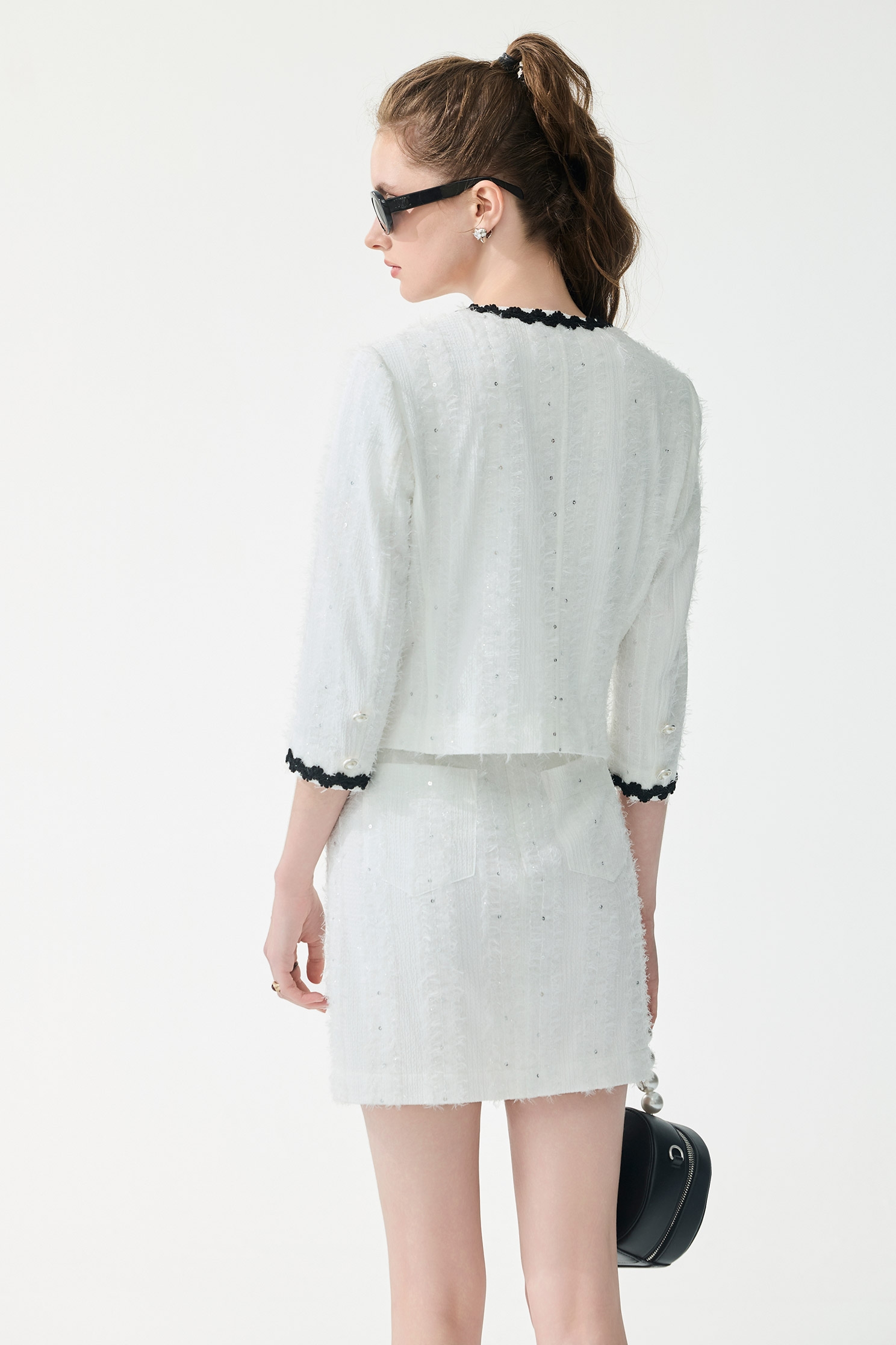 Fringe Trim Detail Short SkirtFringe Trim Detail Short Skirt,Season (SS) Look,pearl,White skirts,Mini skirts